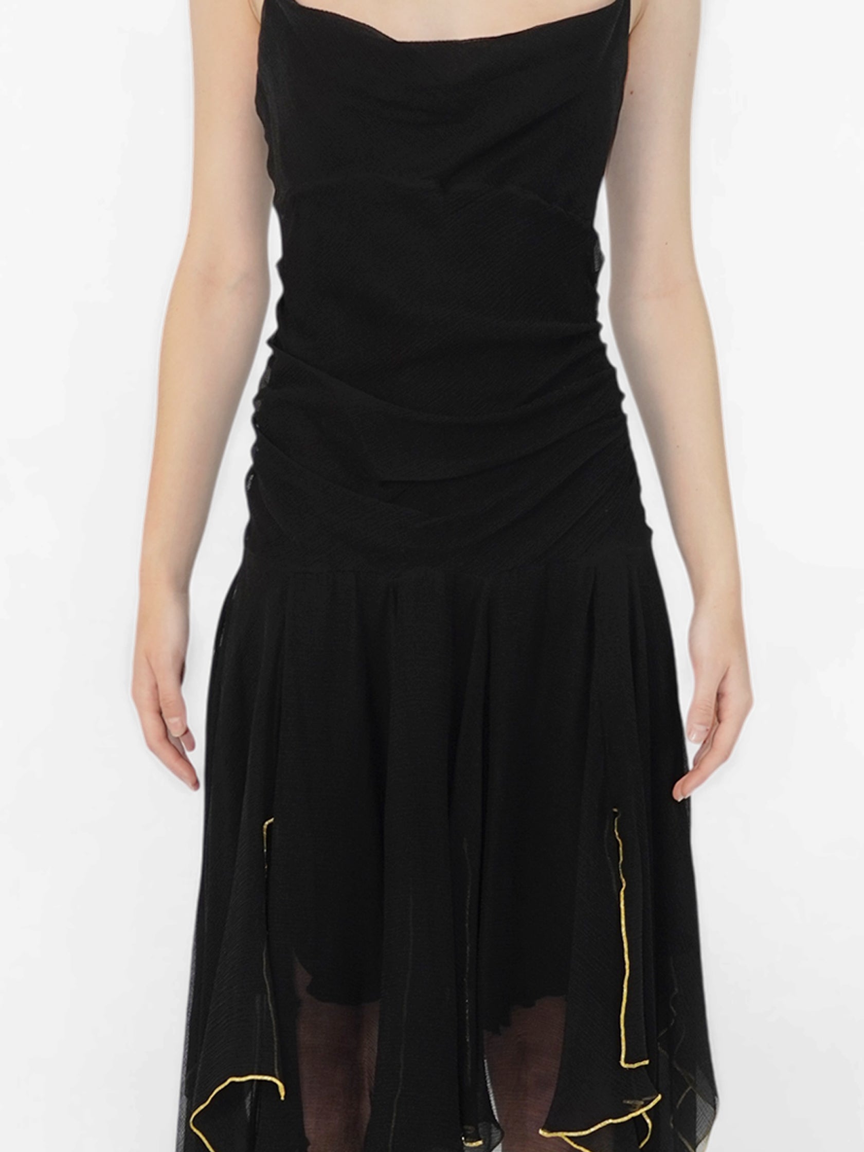 Draped Silk Dress