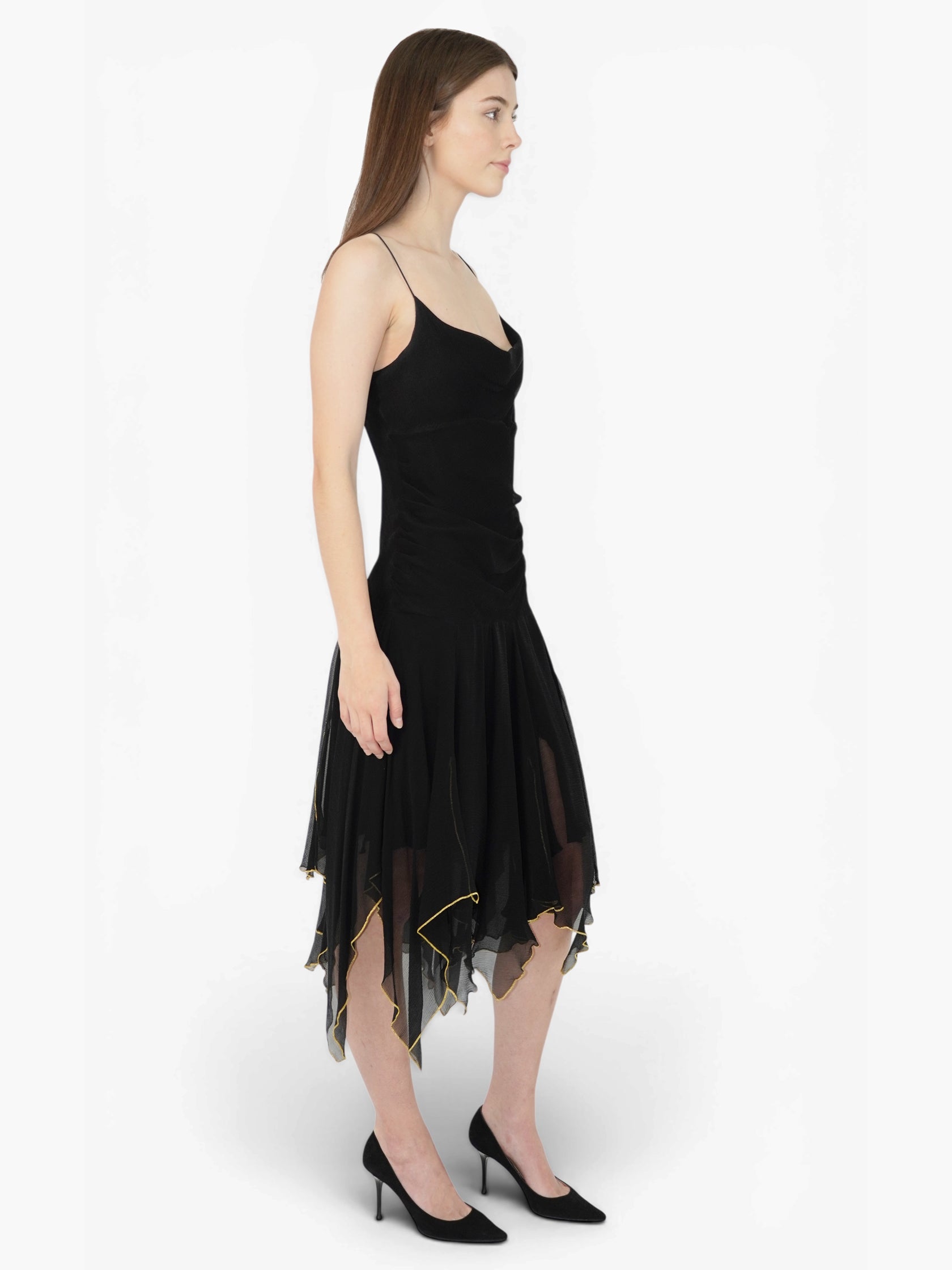 Draped Silk Dress