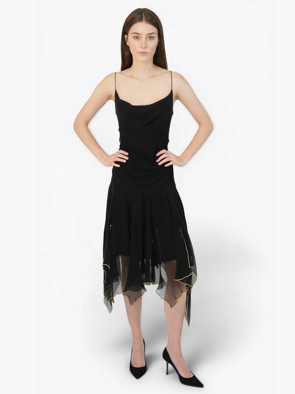 Draped Silk Dress