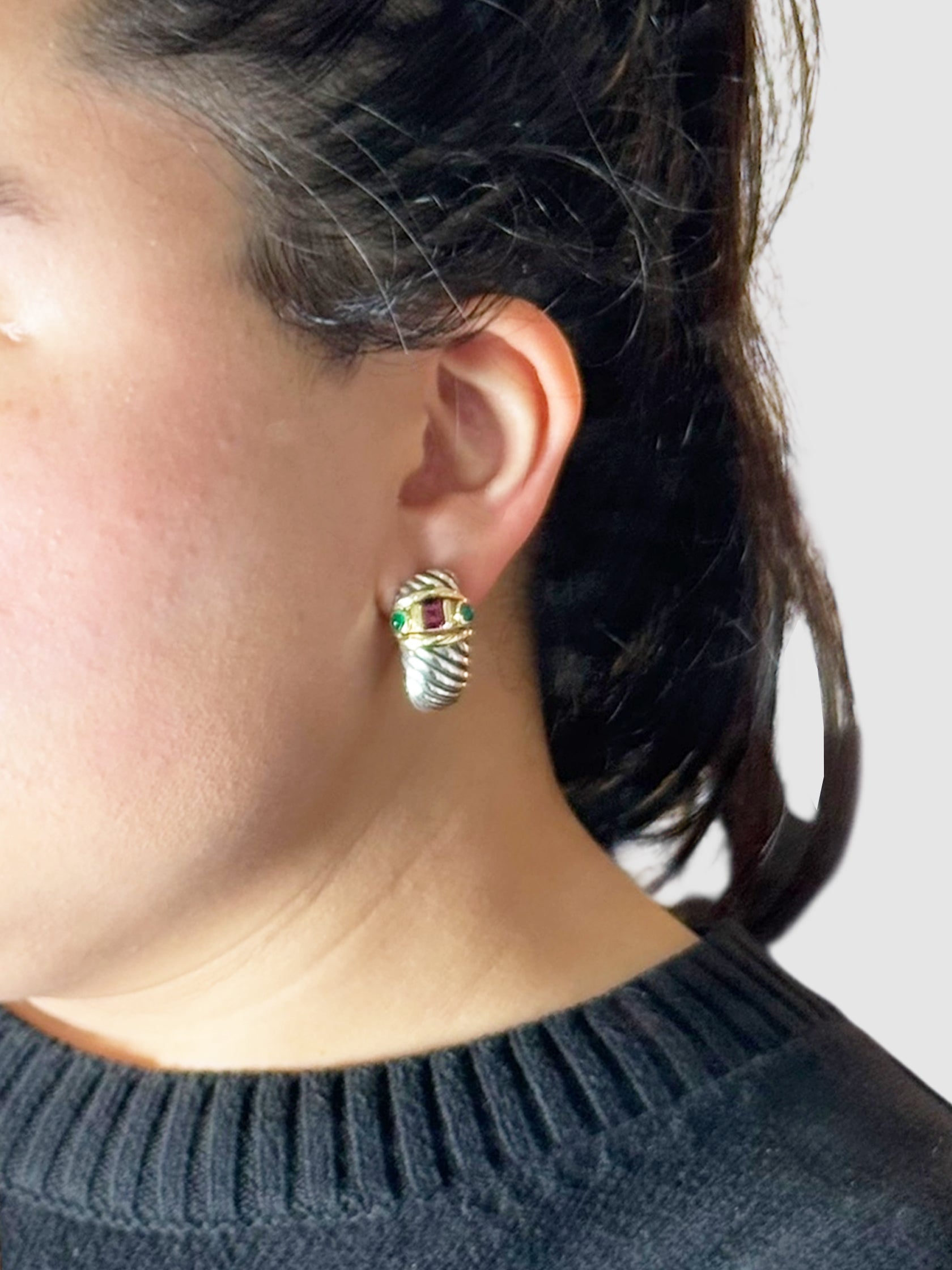 Rhodolite Chalcedony Earrings