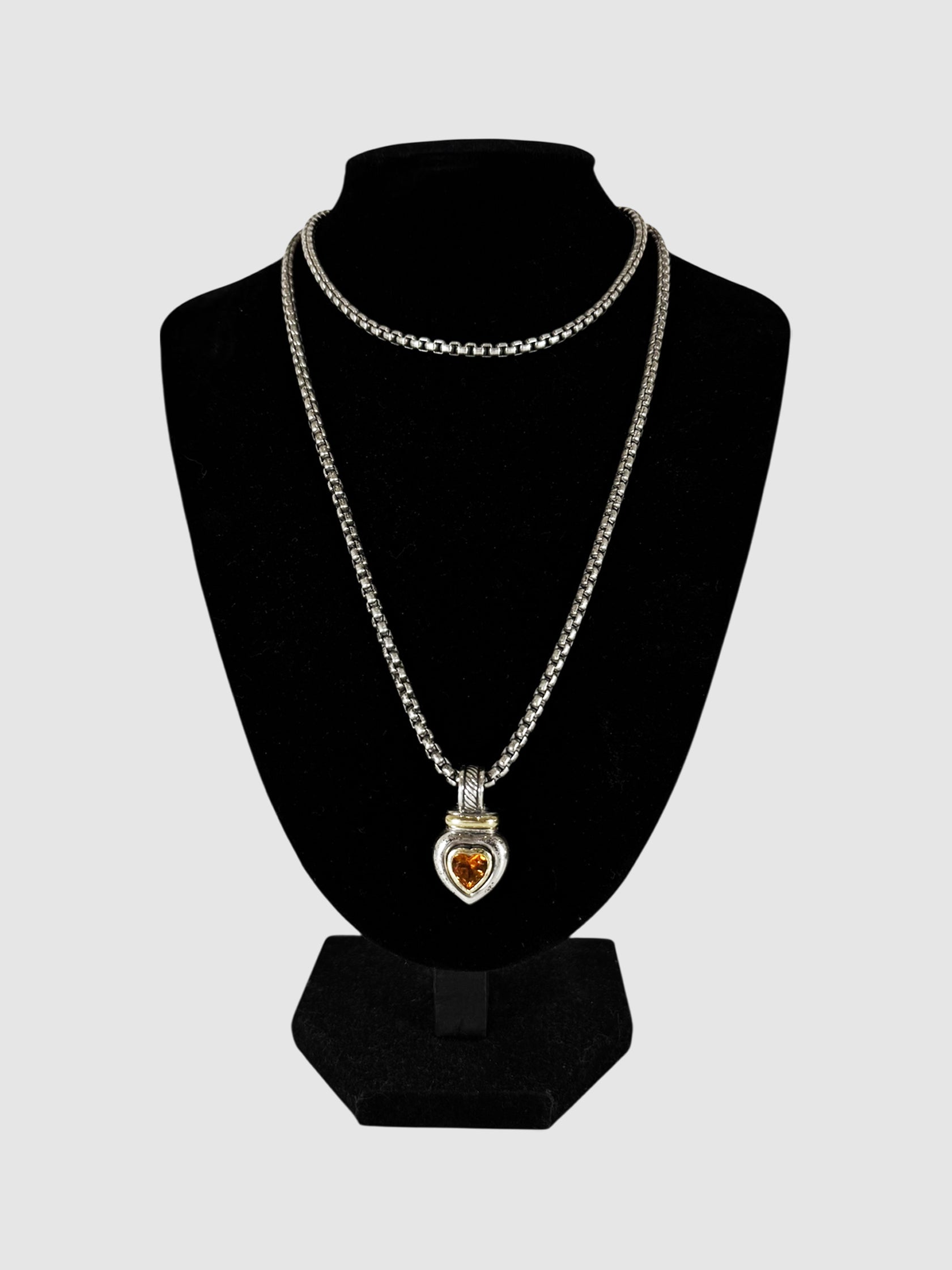 Citrine Heart Necklace