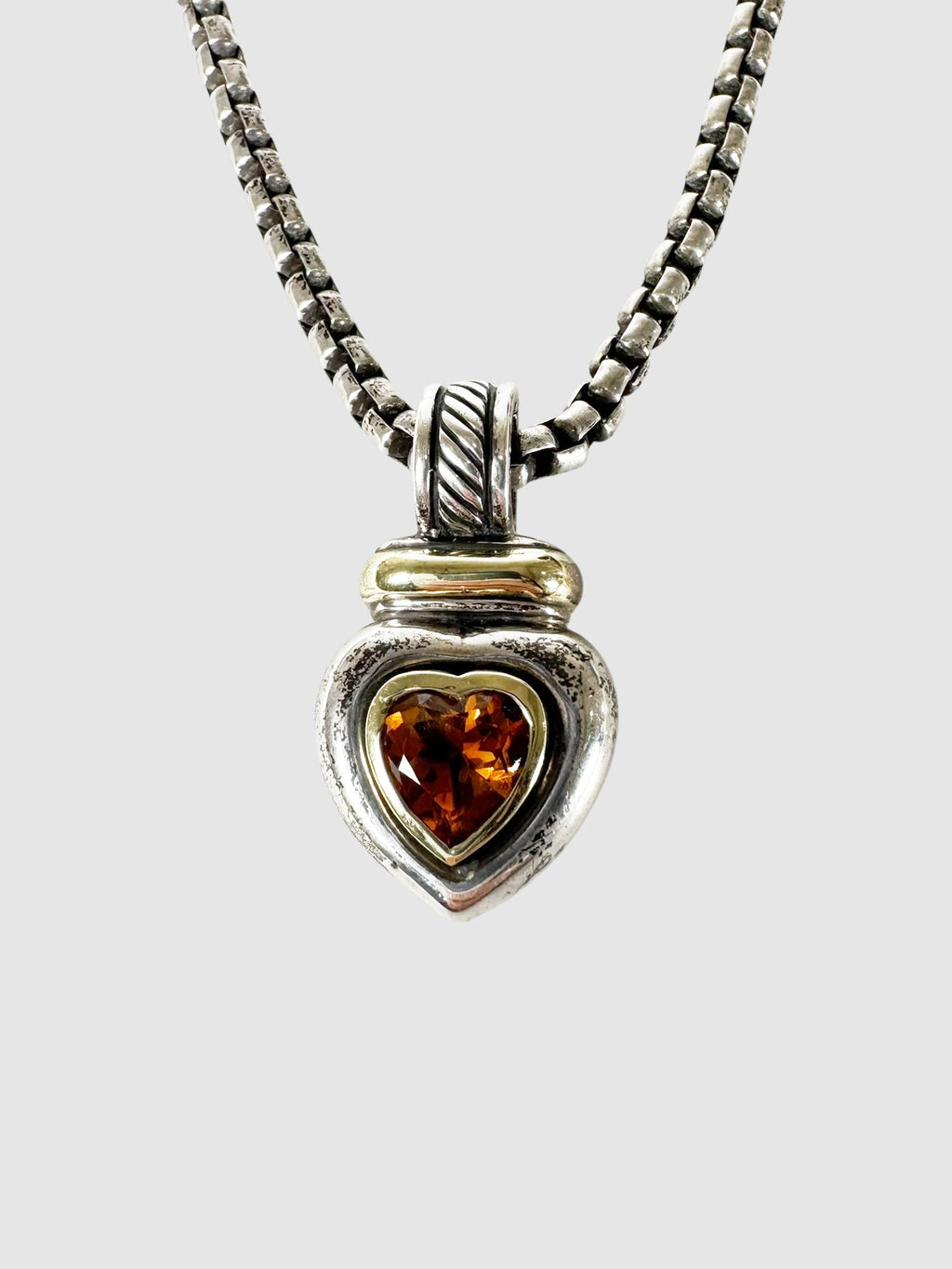 Citrine Heart Necklace