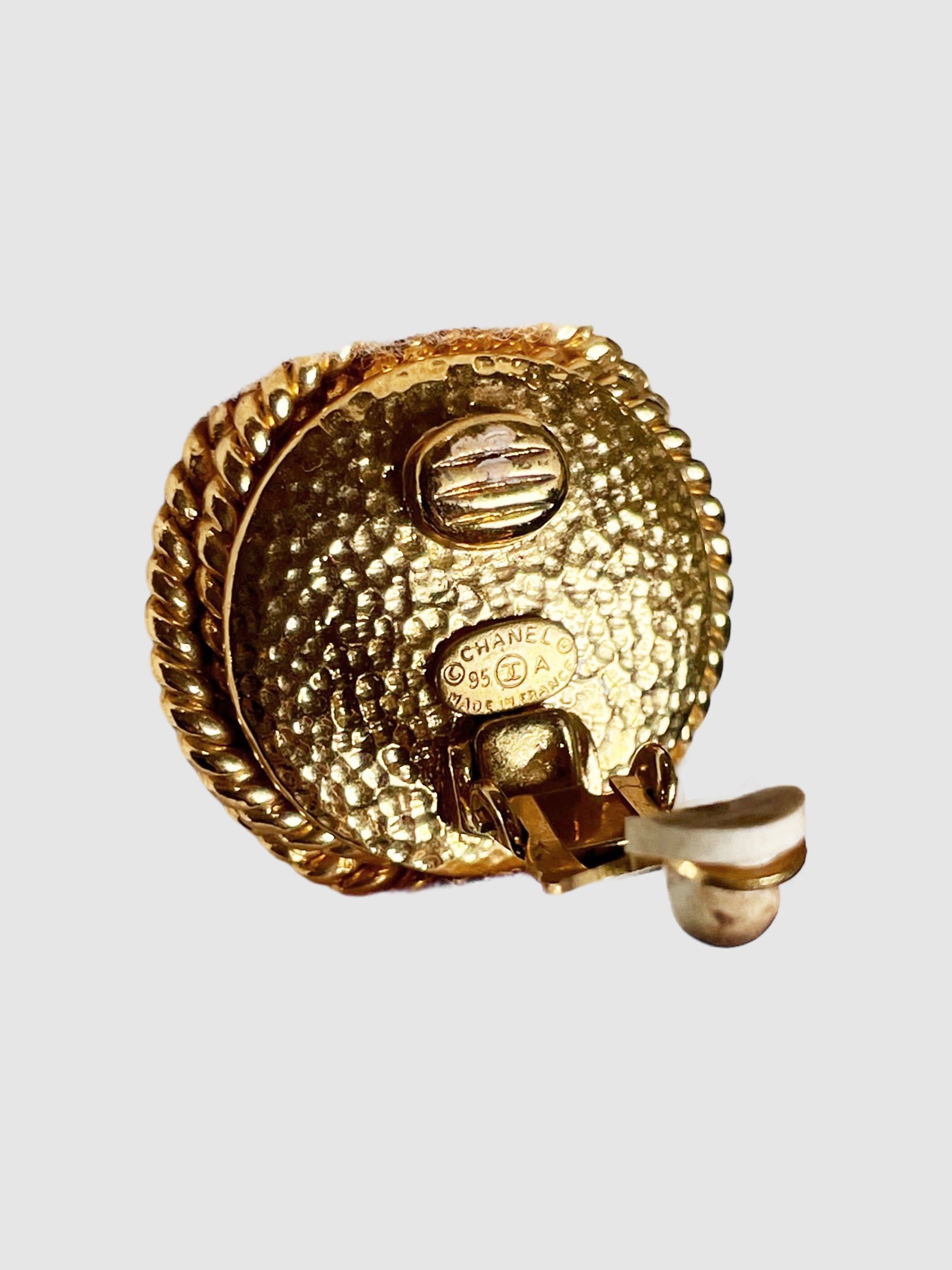 Chain on Faux Pearl Clip-On Earrings