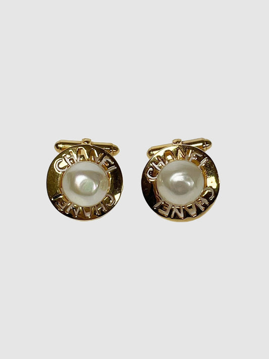 Faux Pearl Cuff Links