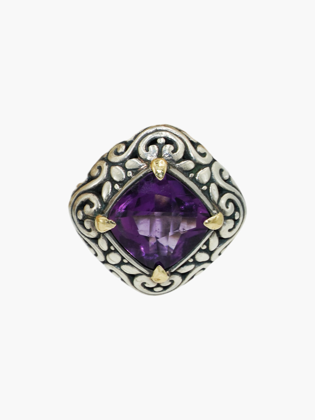 Amethyst Square Earrings