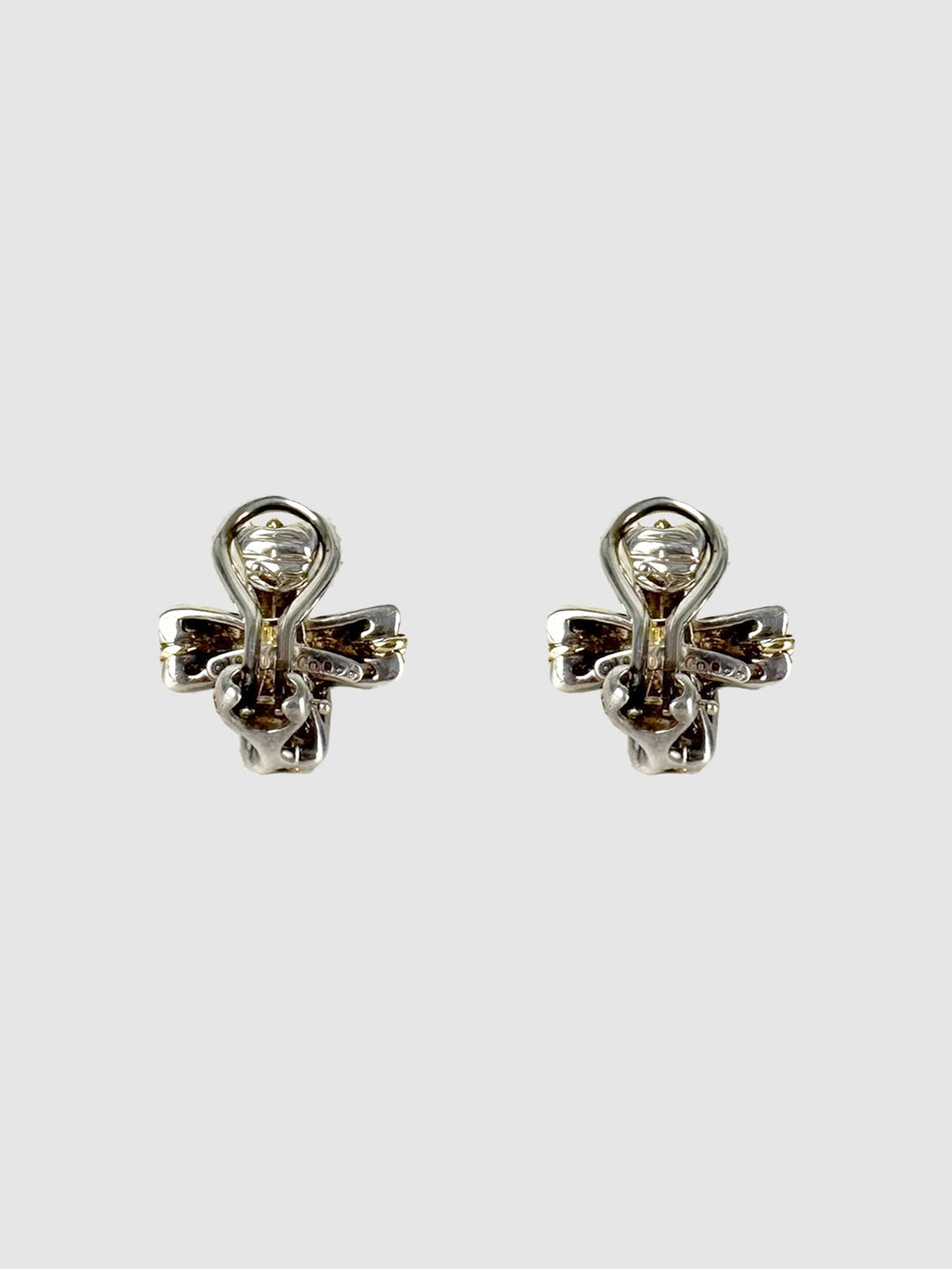 Two-Tone Signature X Cross Earrings