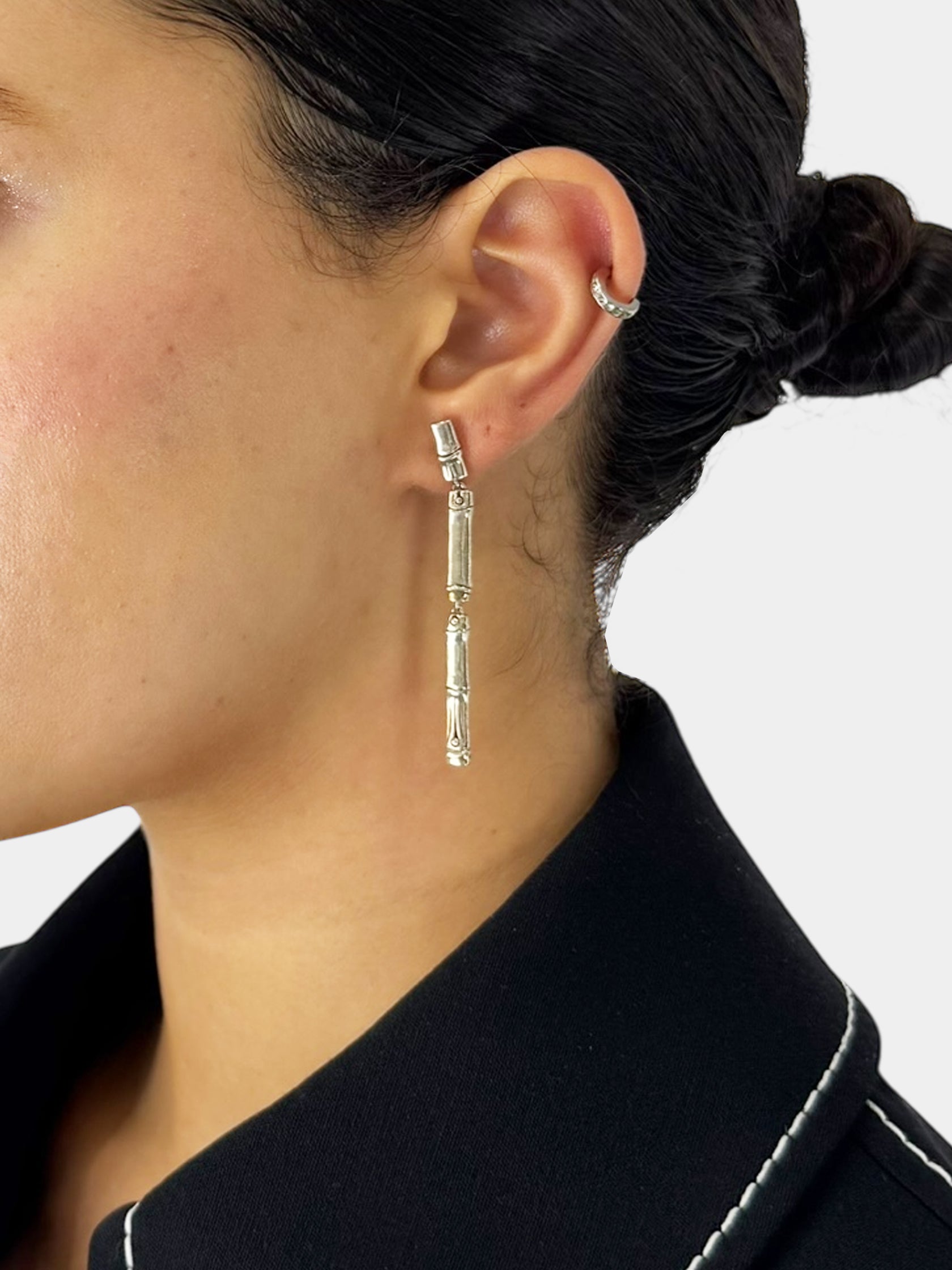 Bamboo Drop Earrings