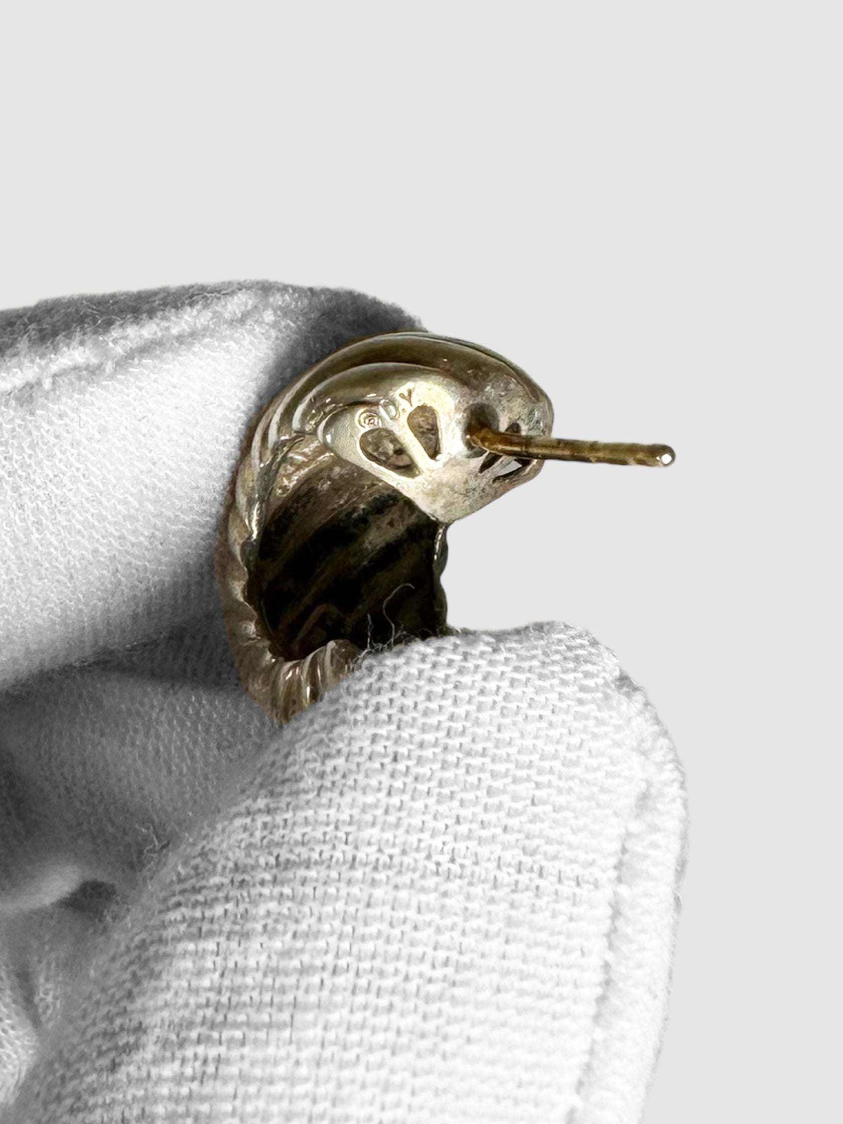 Sculpted Cable Shrimp Earrings