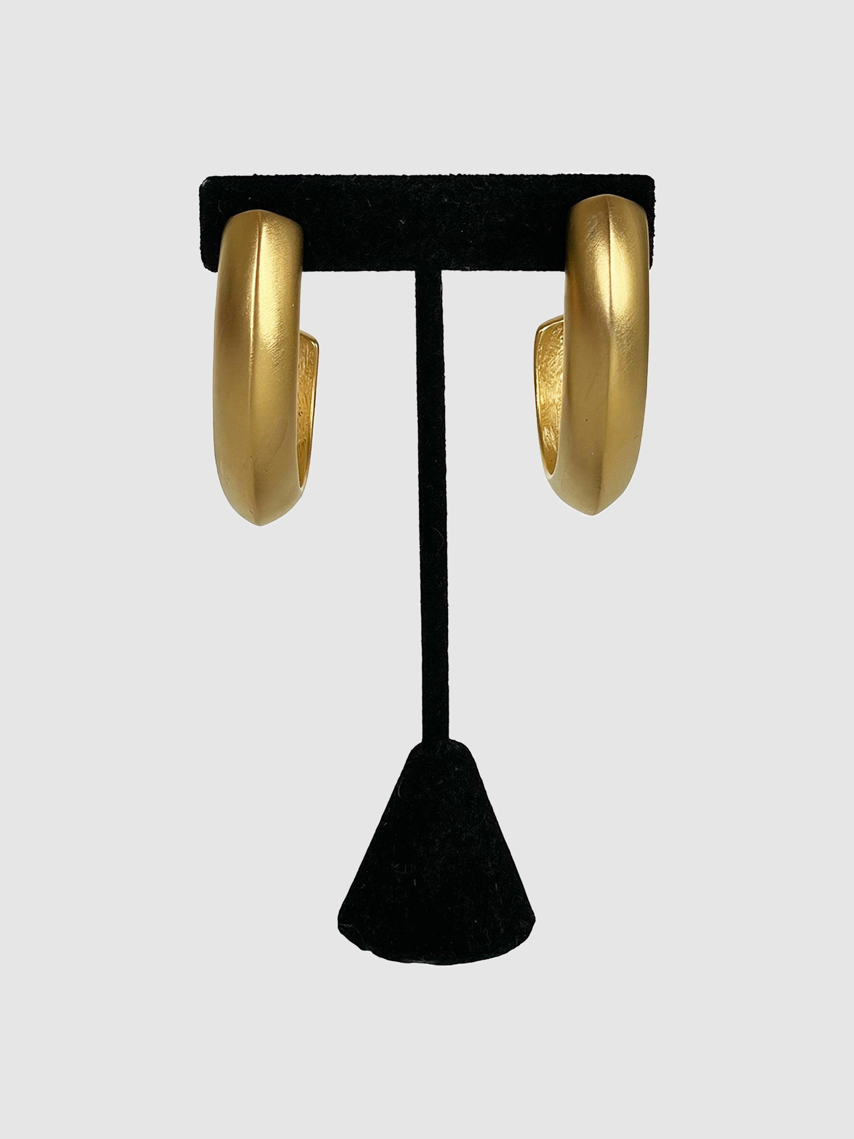 Chunky Golden Hoop Clip-On Earrings