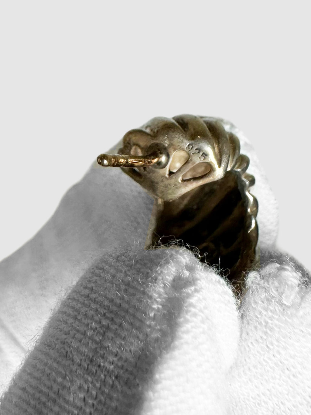 Sculpted Cable Shrimp Earrings