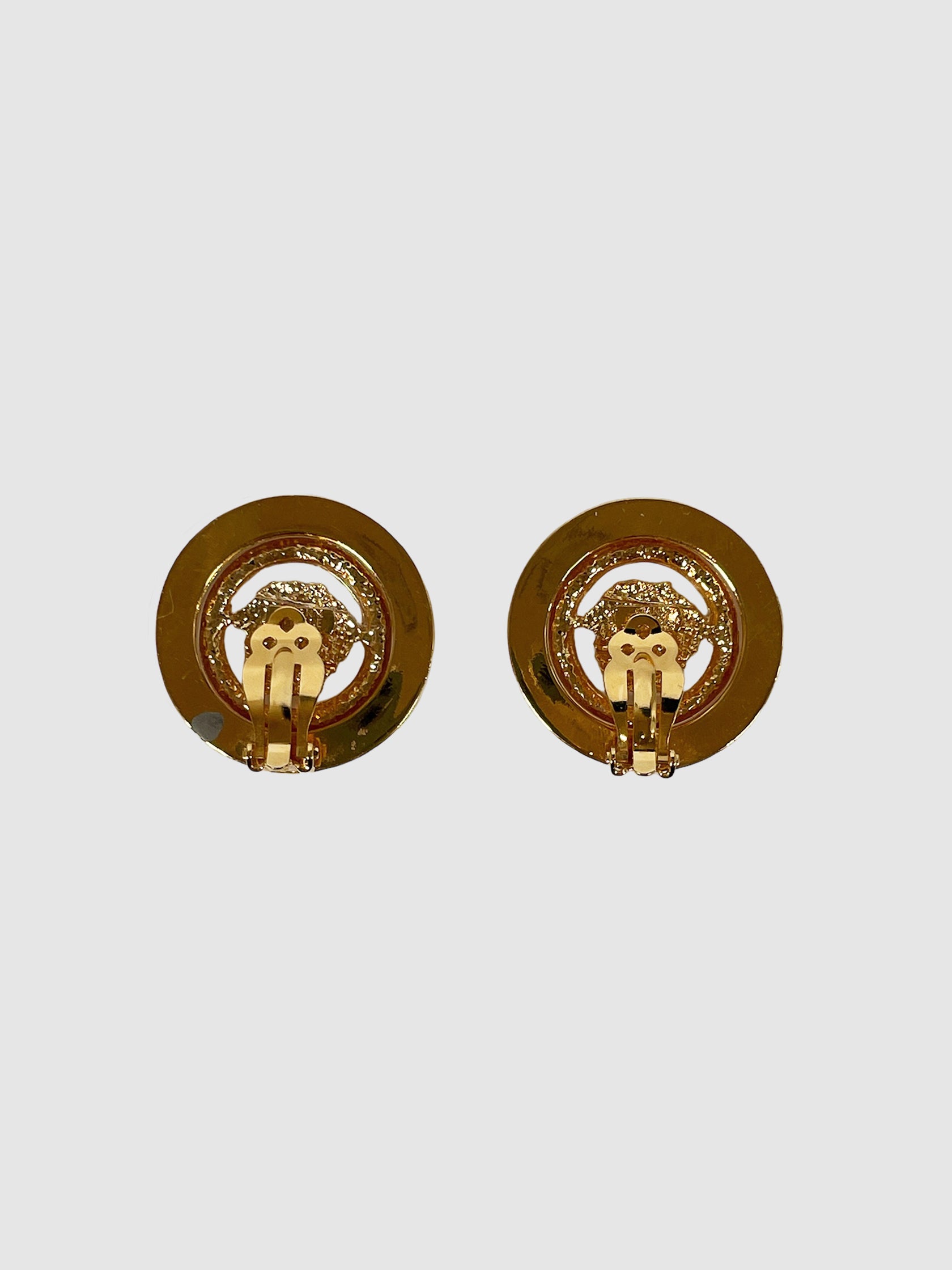 Medusa Circle Clip-On Earrings