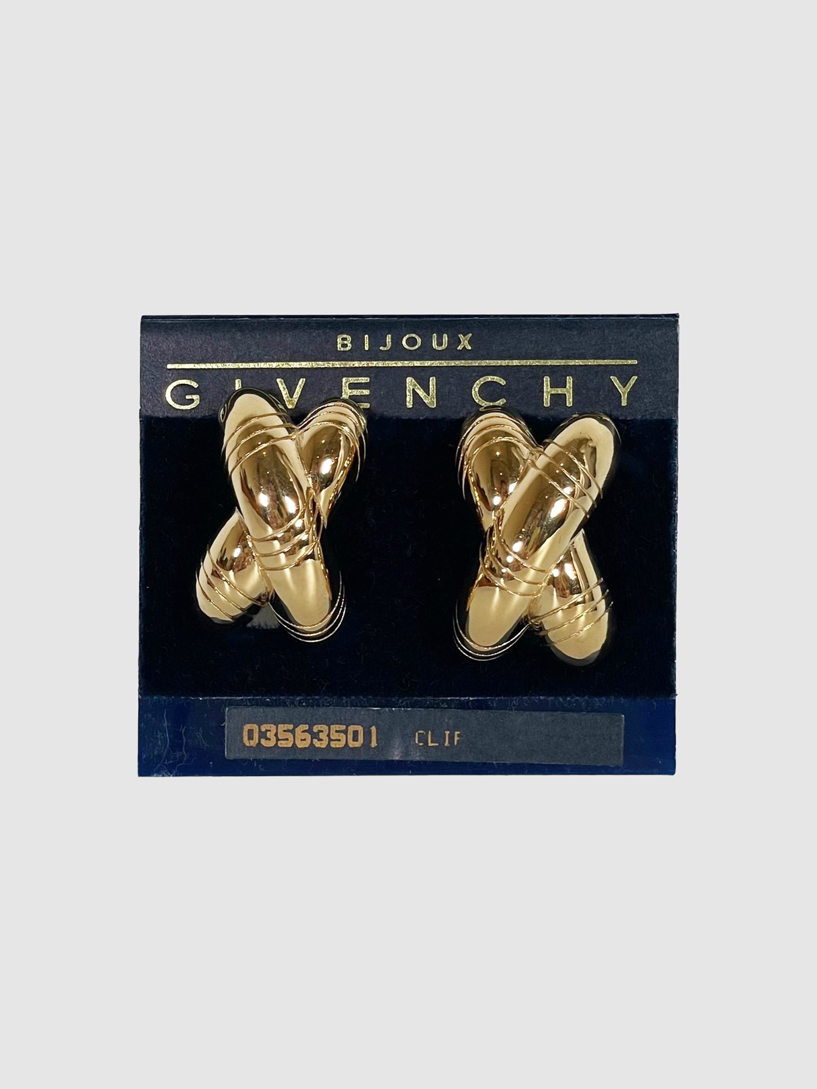 Crossover Chunky Clip-On Earrings