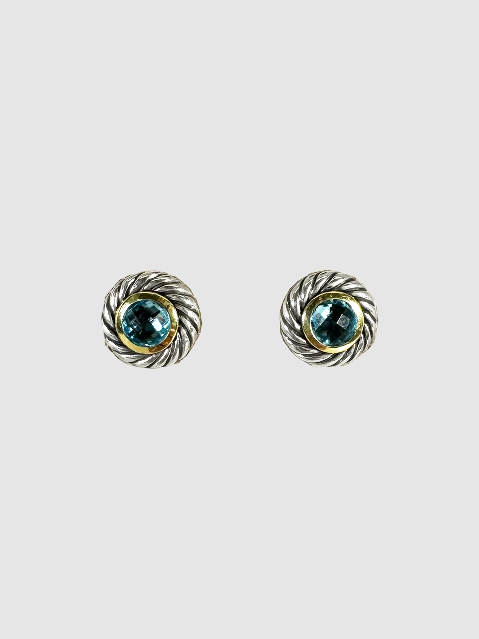 Topaz 18K Gold Stud Earrings