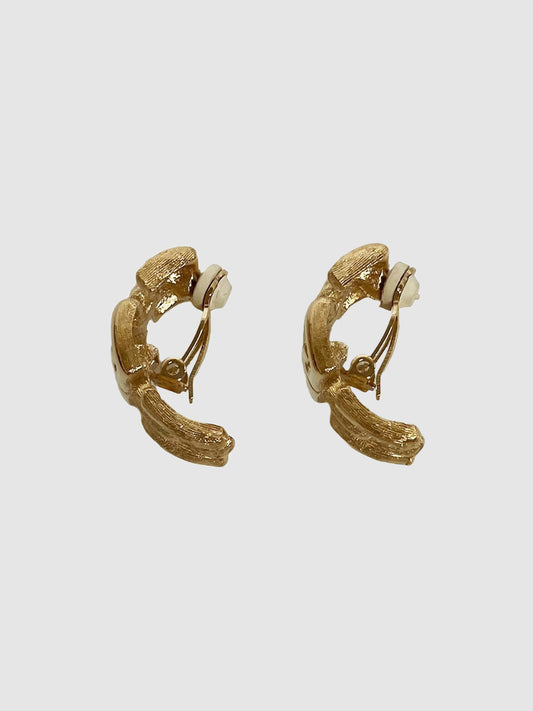 Givenchy Double G Hoop Clip-On Earrings