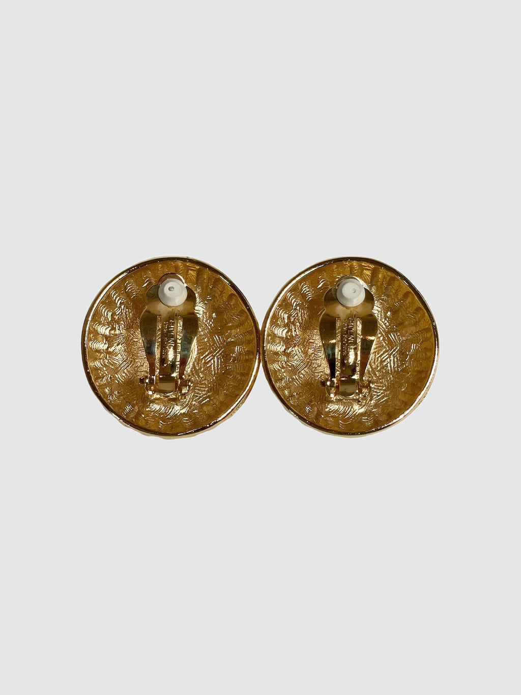 Round Faux Pearl Clip-On Earrings