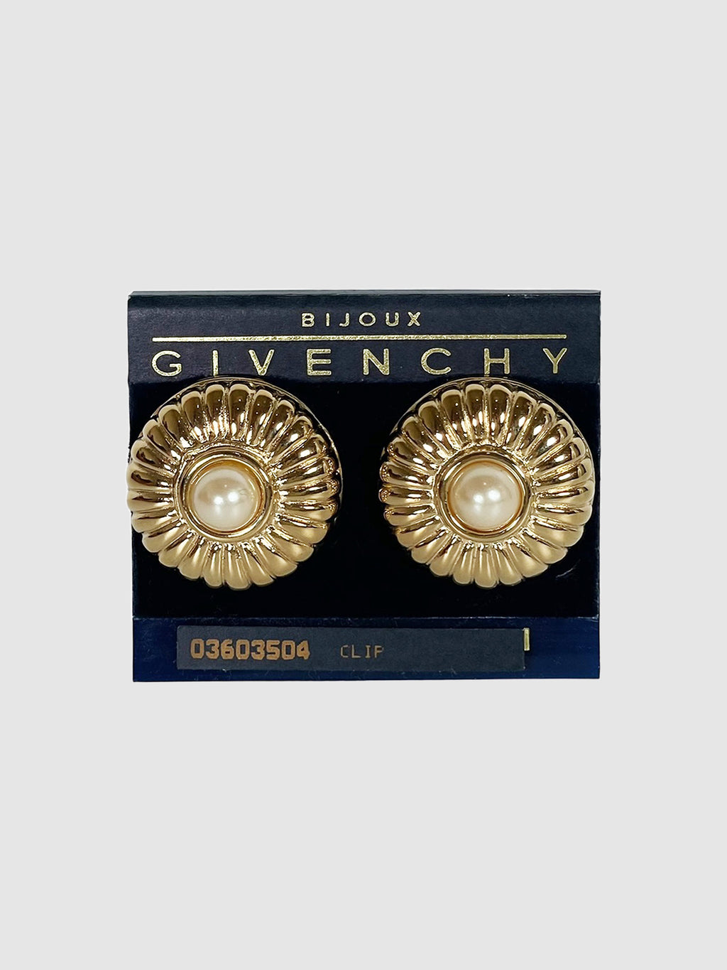 Round Faux Pearl Clip-On Earrings