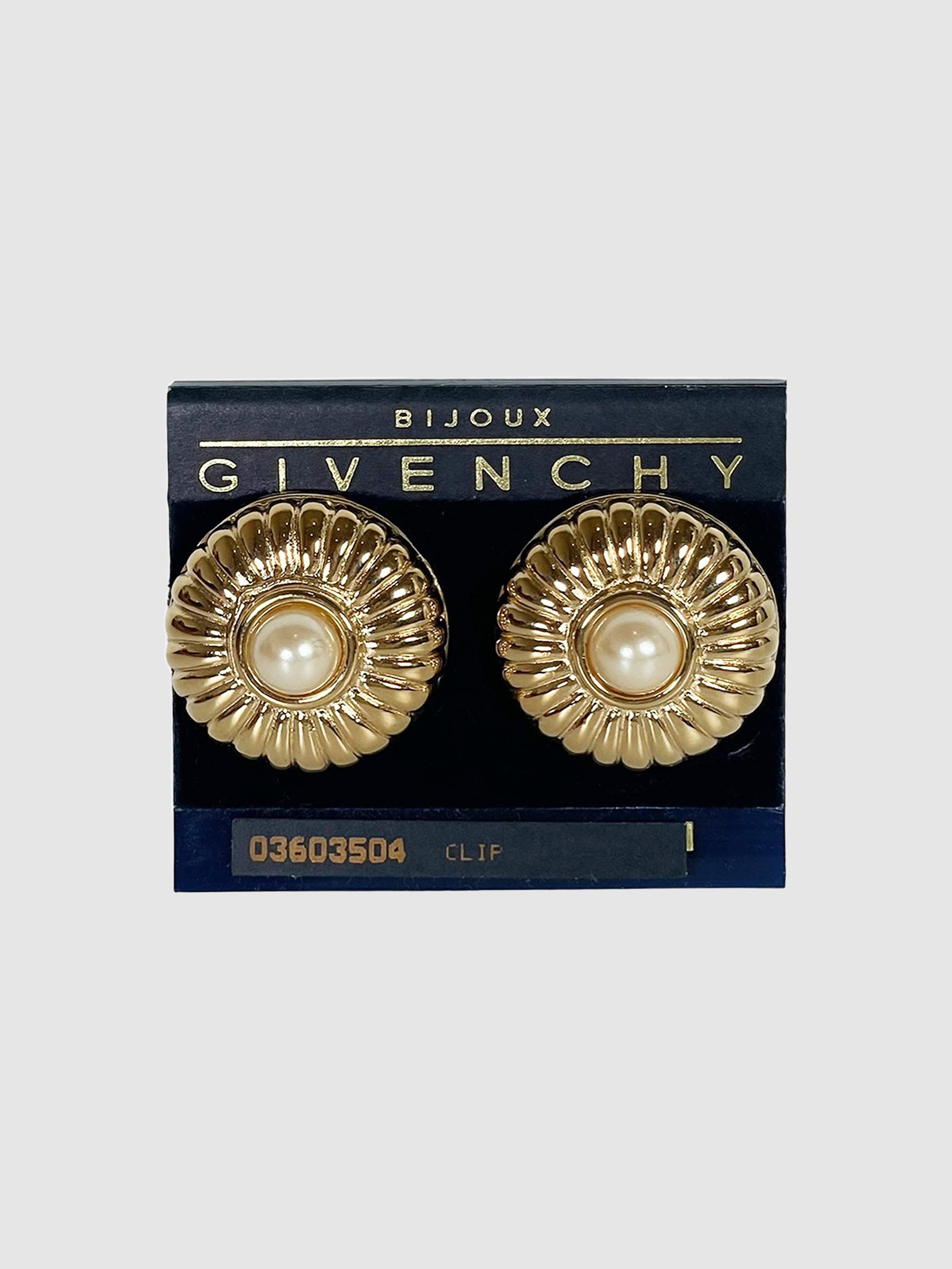 Round Faux Pearl Clip-On Earrings