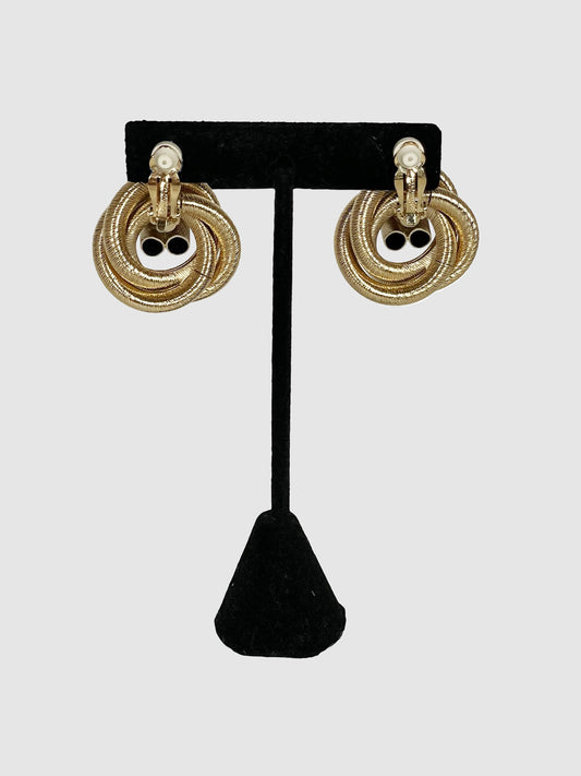 Givenchy Double Hoop Clip-On Earrings