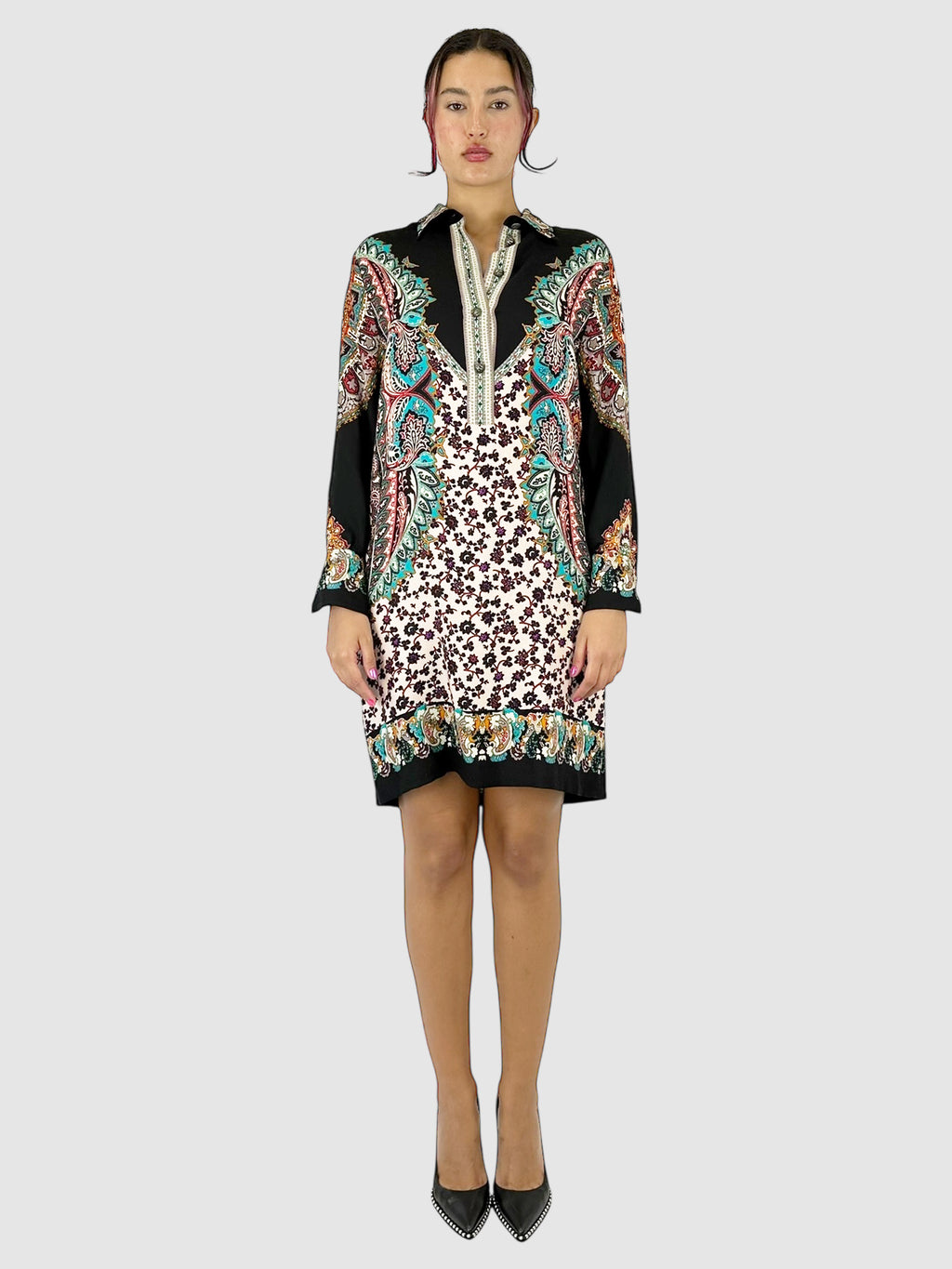 Patterned Mini Dress