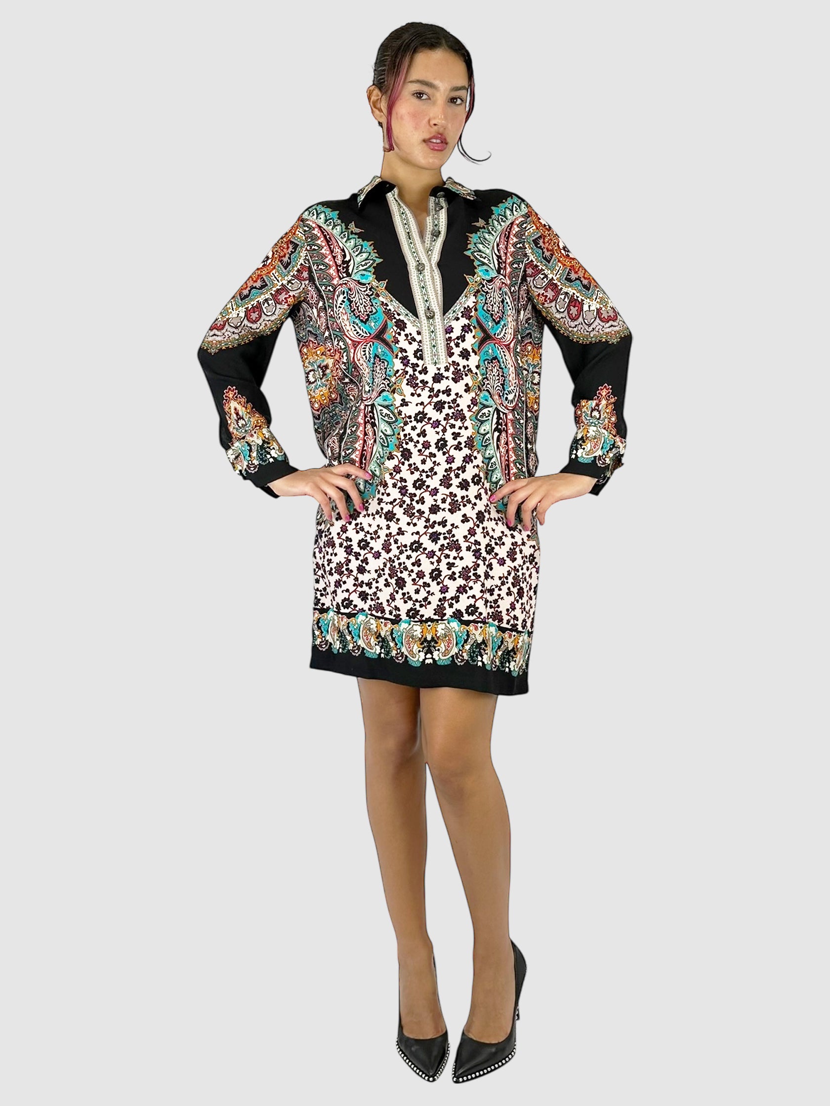 Patterned Mini Dress