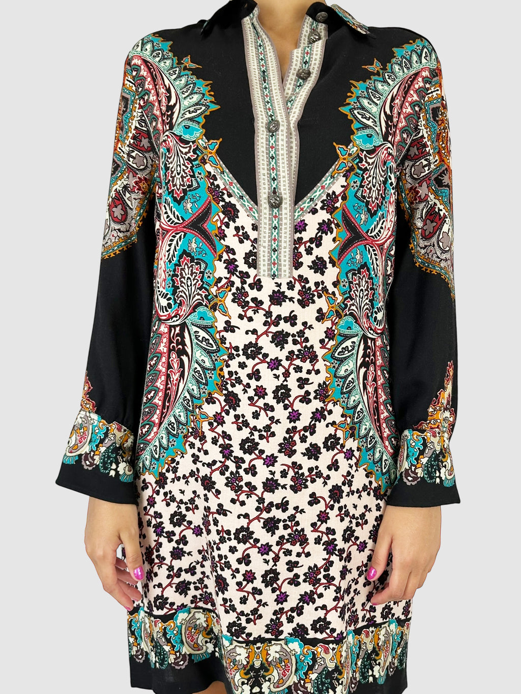 Patterned Mini Dress