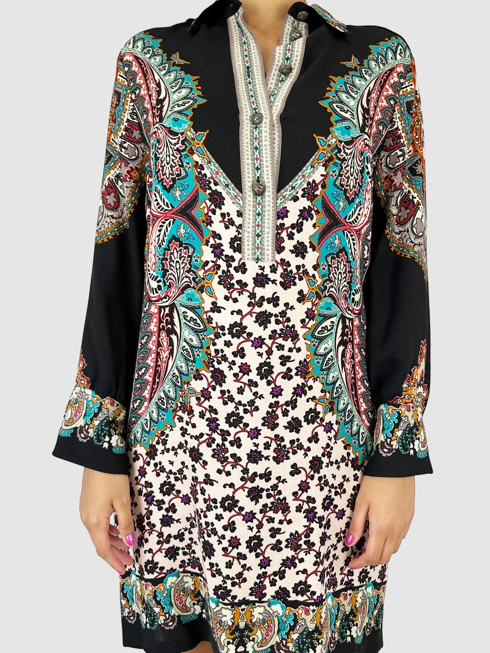 Patterned Mini Dress