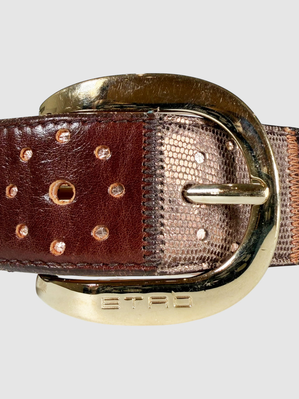 Patchwork Leather Belt
