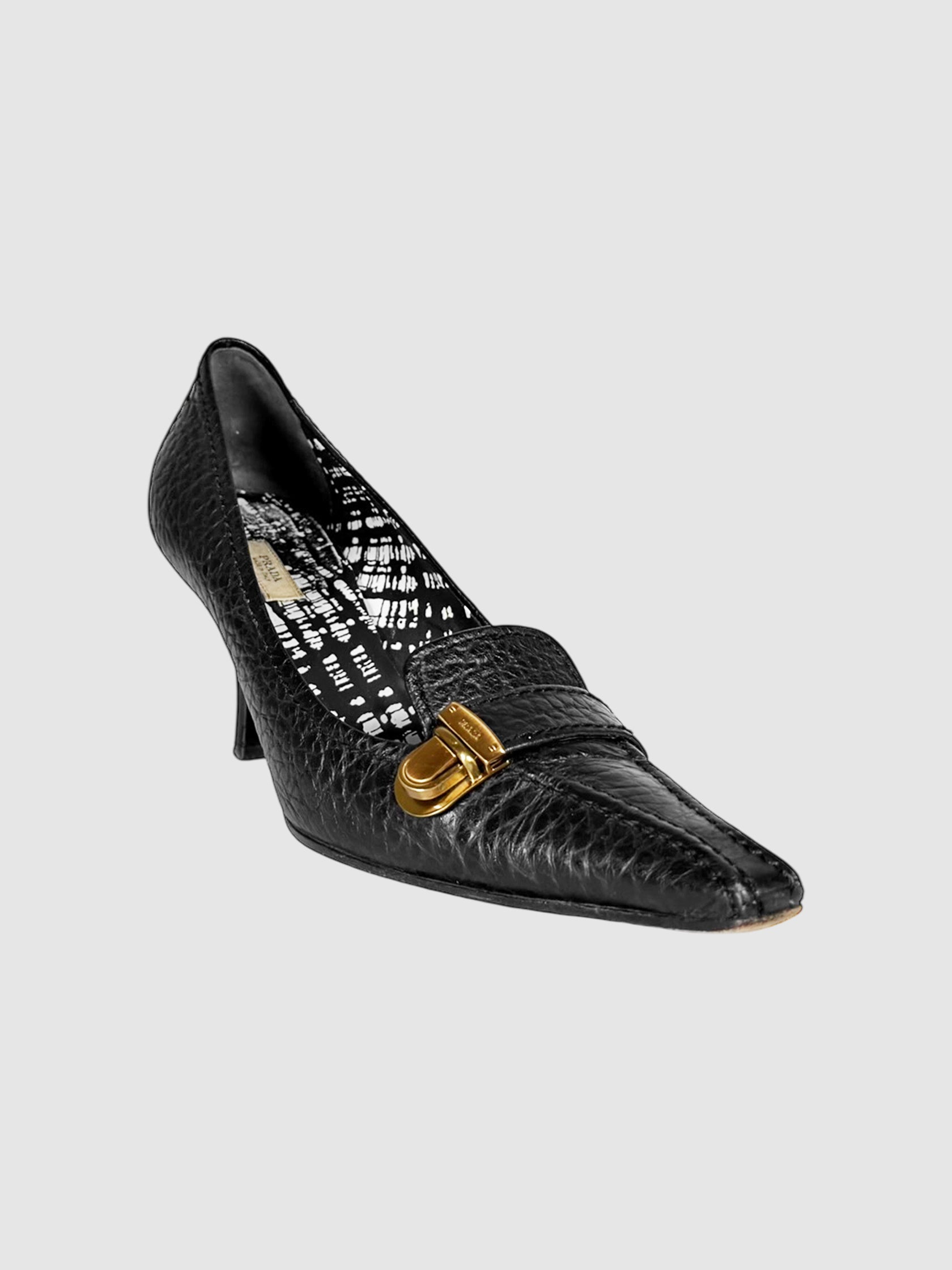 Buckled Leather Pumps