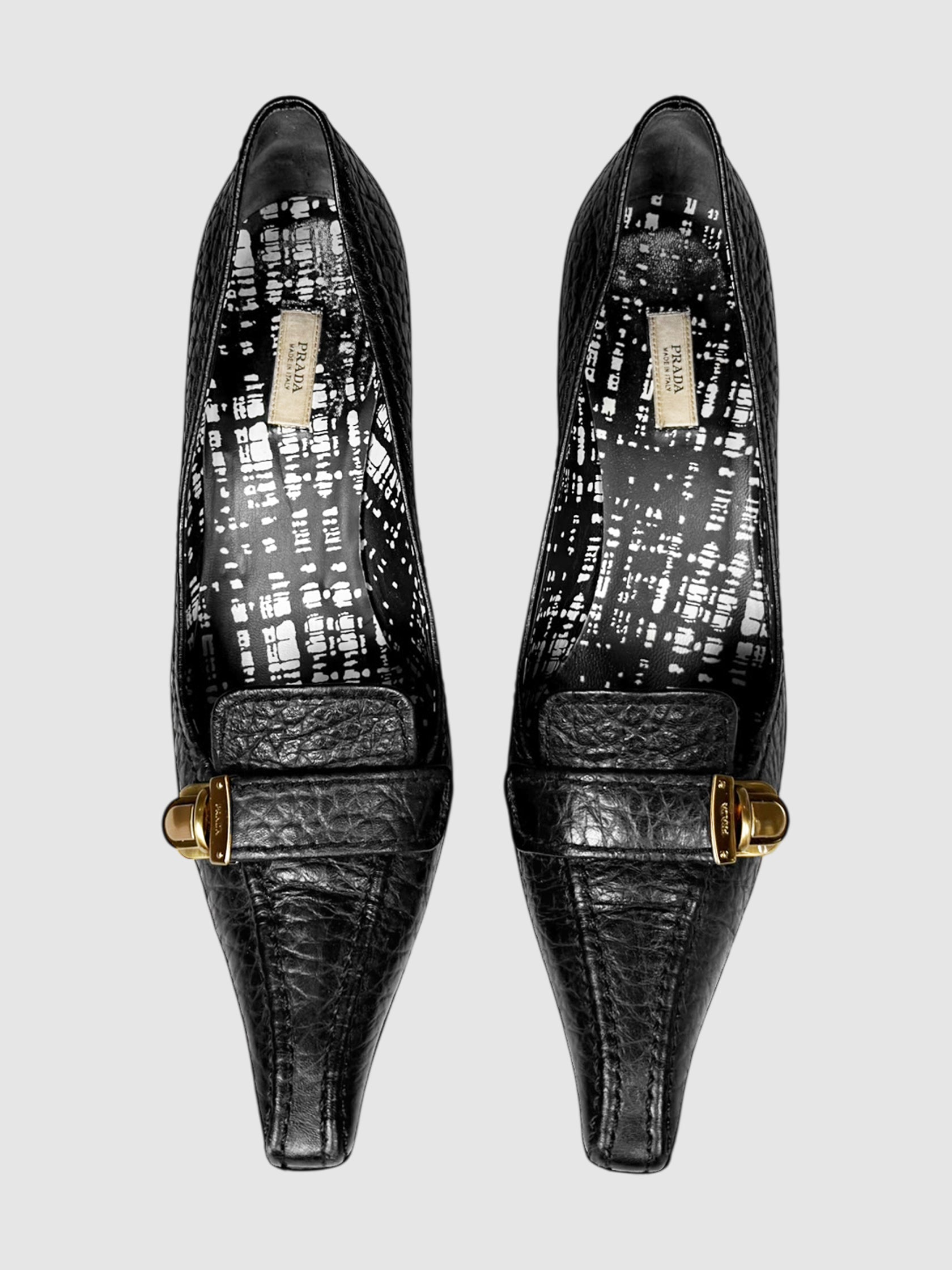 Buckled Leather Pumps