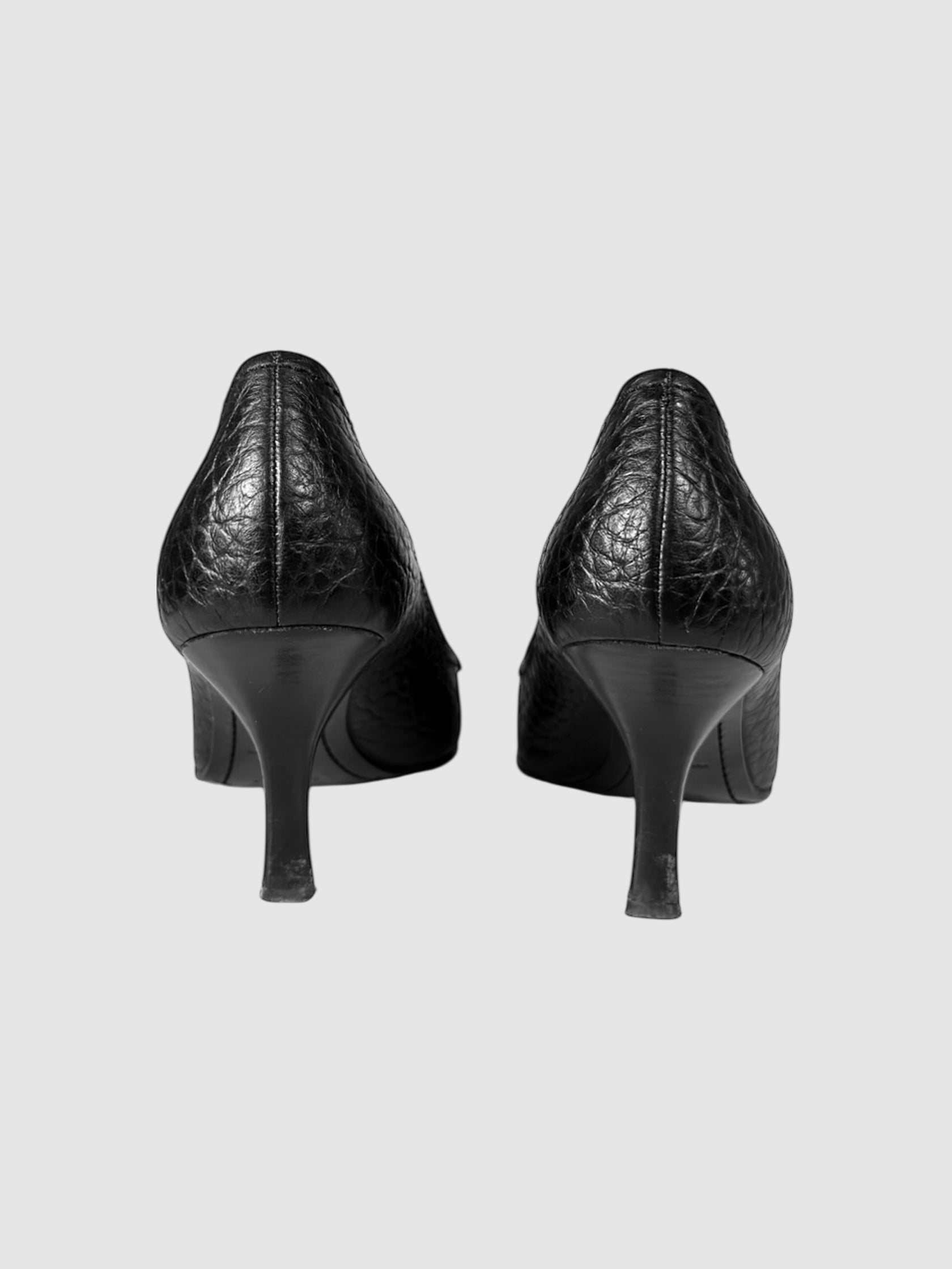 Buckled Leather Pumps