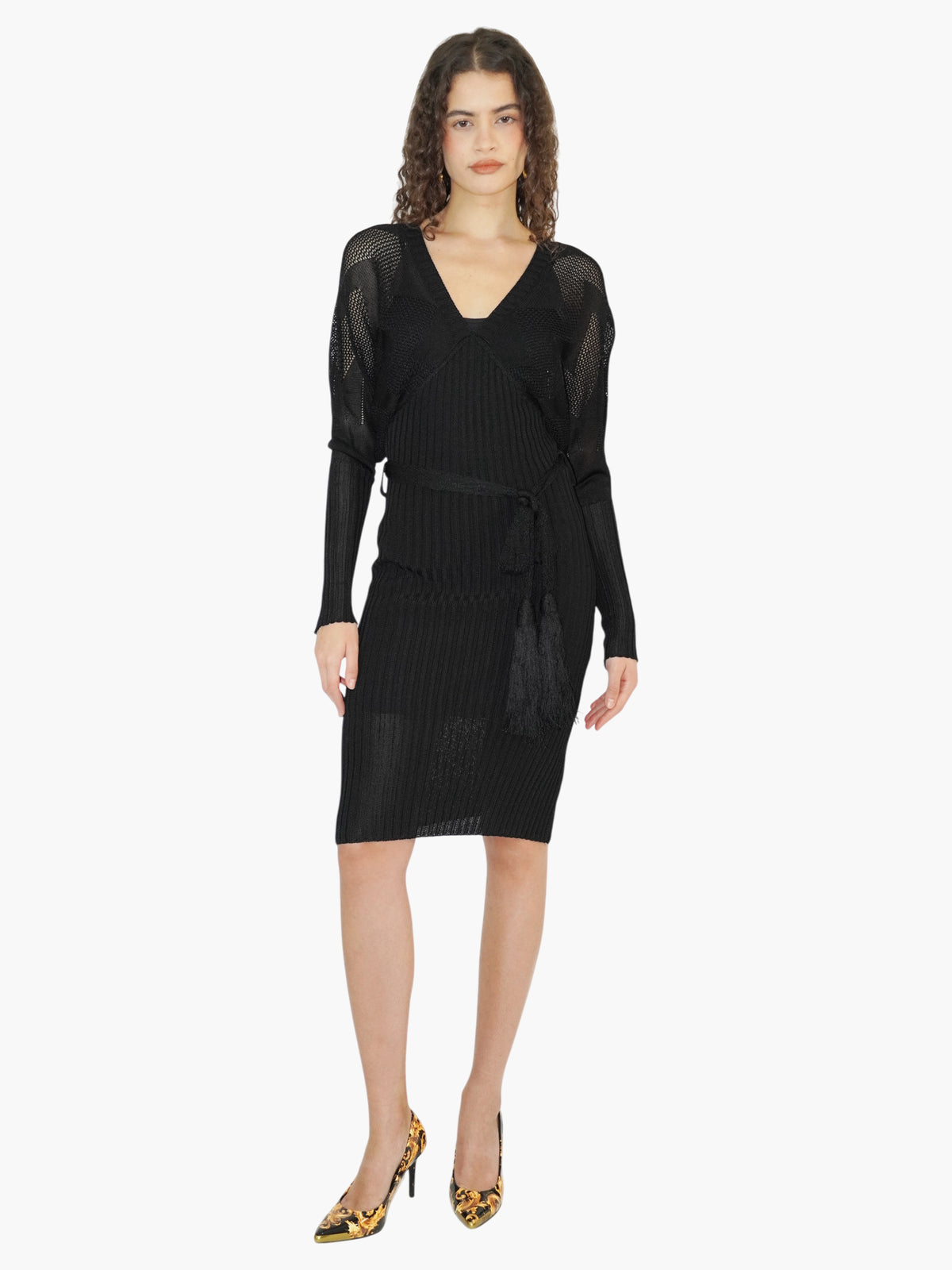Knit Belted Dress