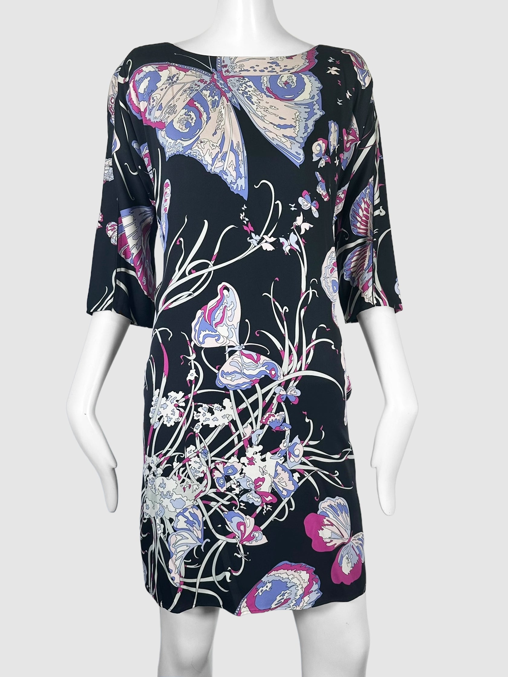 Butterfly Print Mini Dress- Size 6
