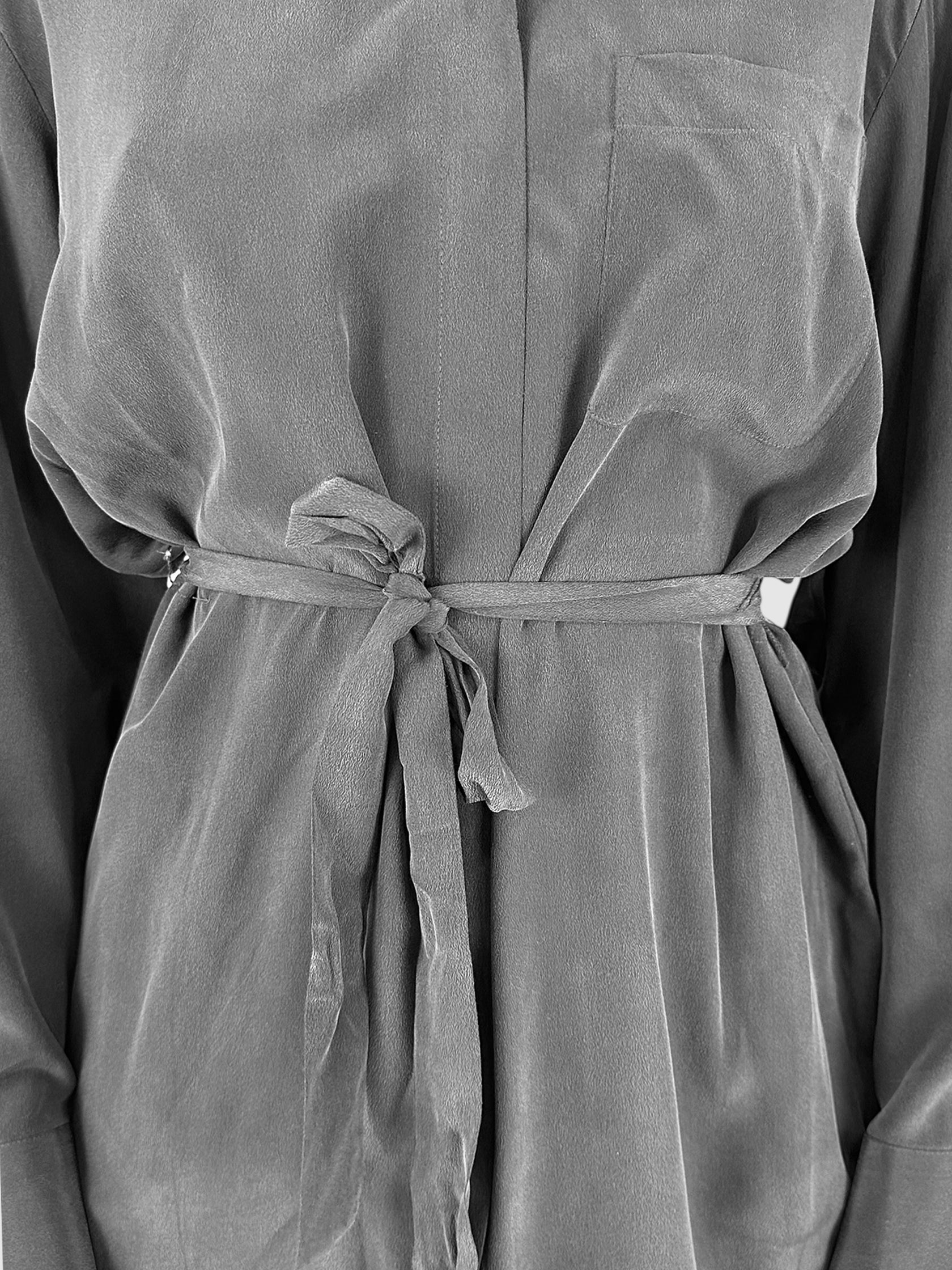 Silk Tie-Waist Dress