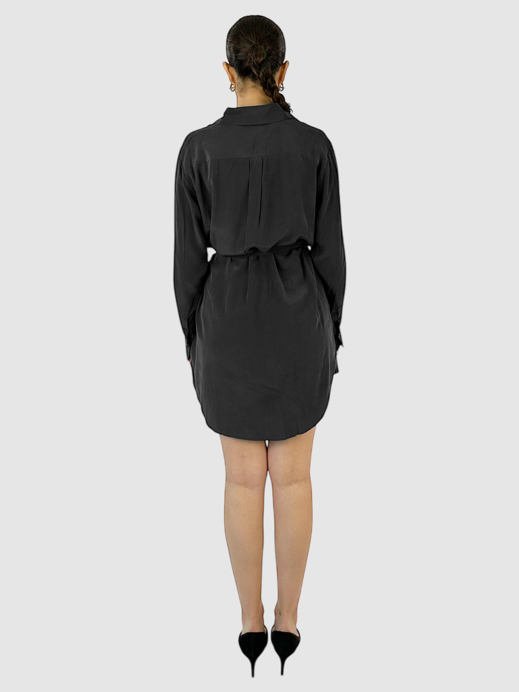 Silk Tie-Waist Dress