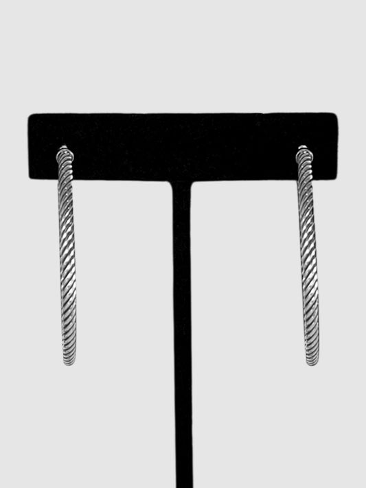 Cable Hoop Earrings