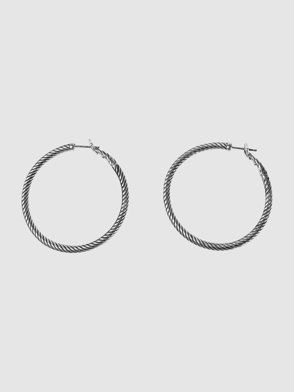 Cable Hoop Earrings
