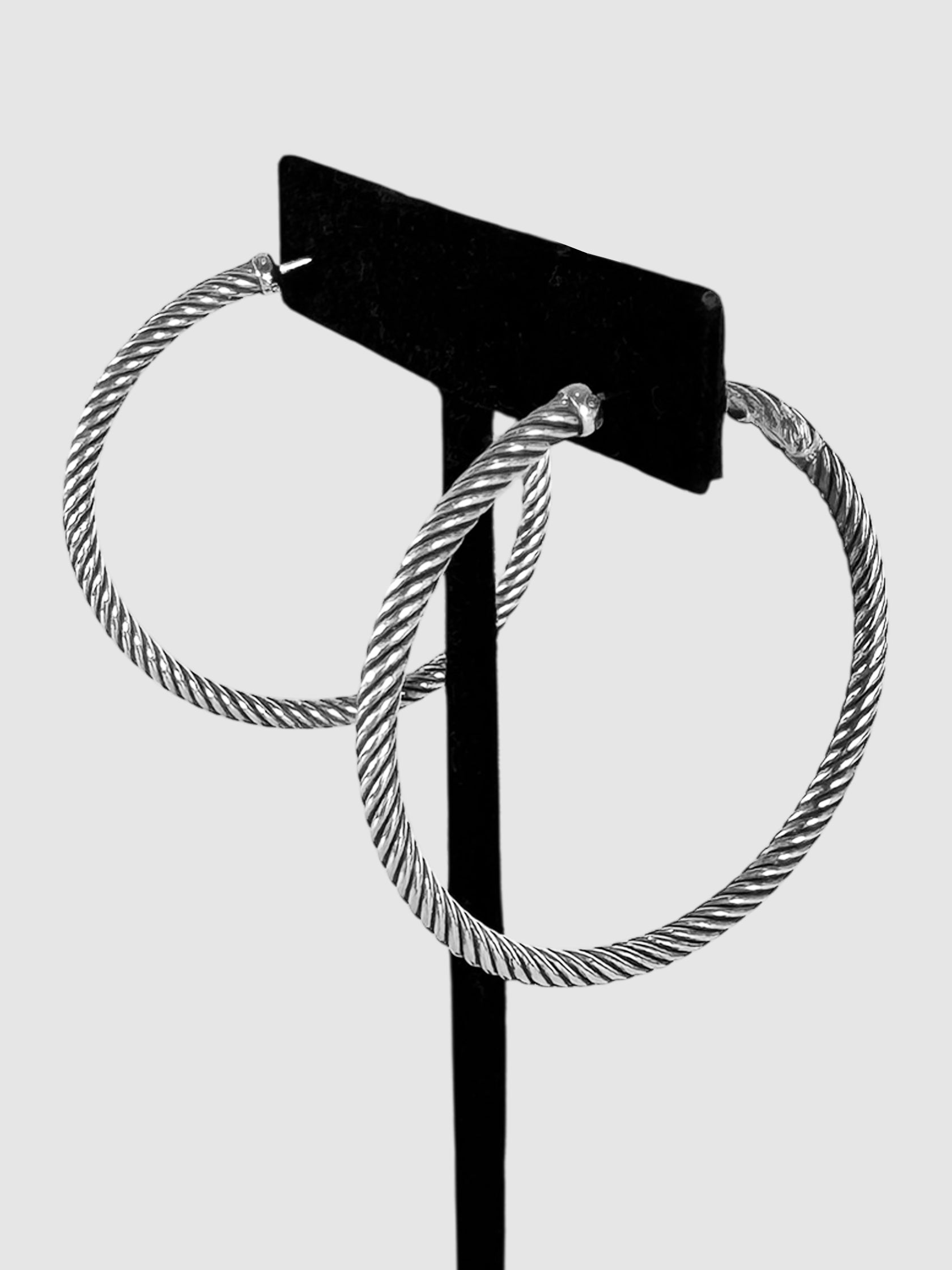 Cable Hoop Earrings