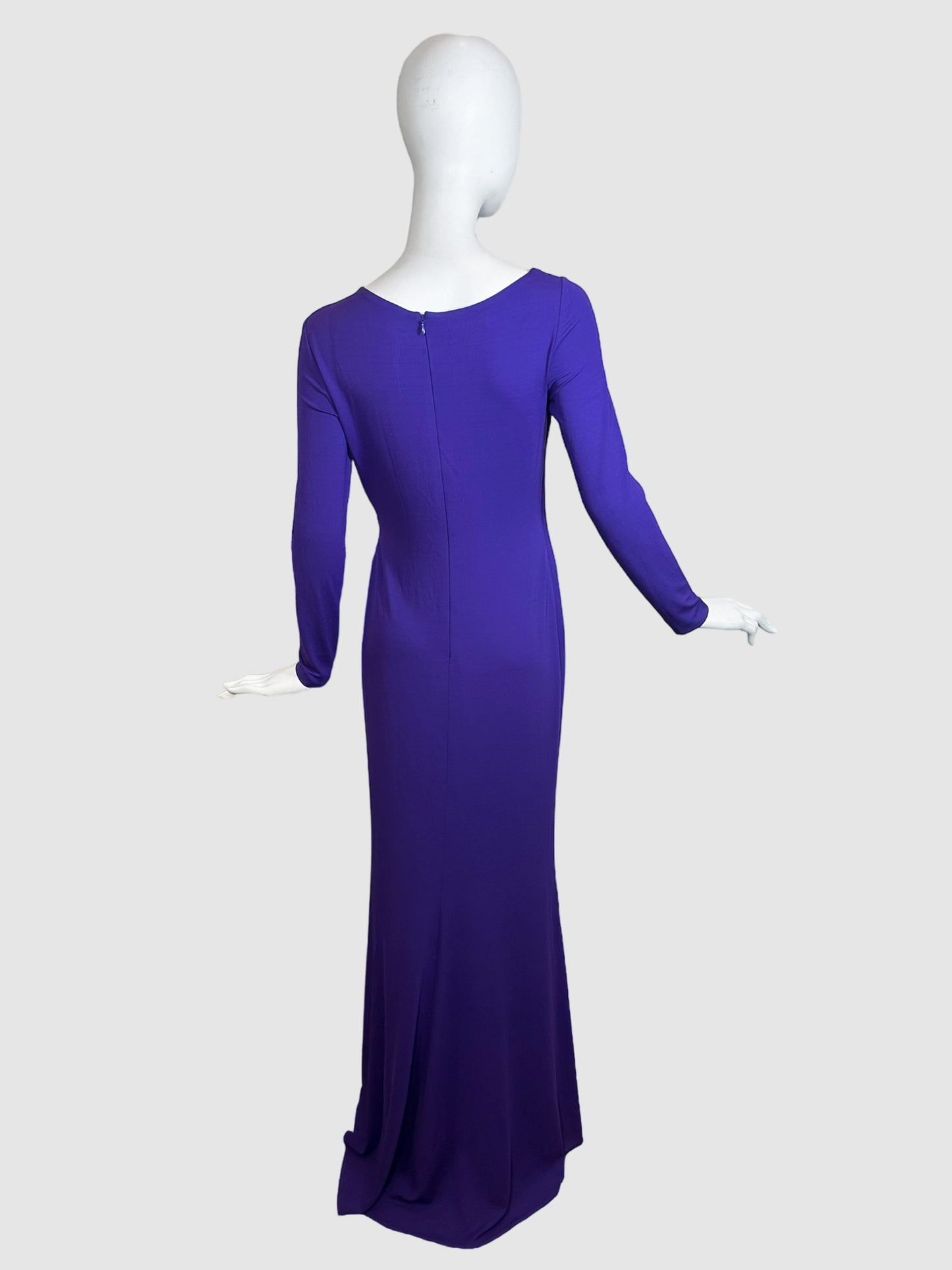 Escada Cut-Out Long-sleeve Gown - Size 36