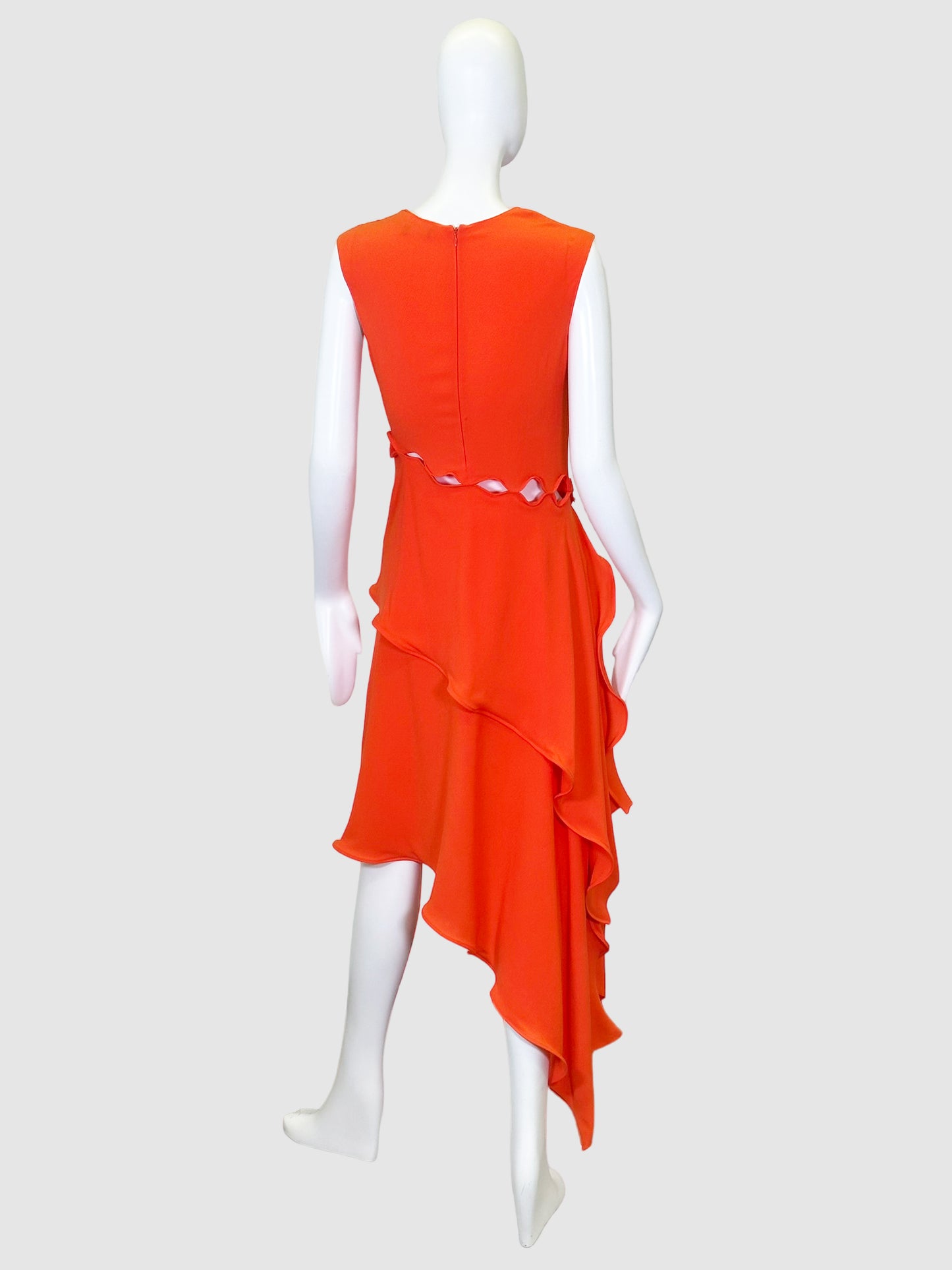 Helena Ruffle Asymmetrical Dress - Size 2