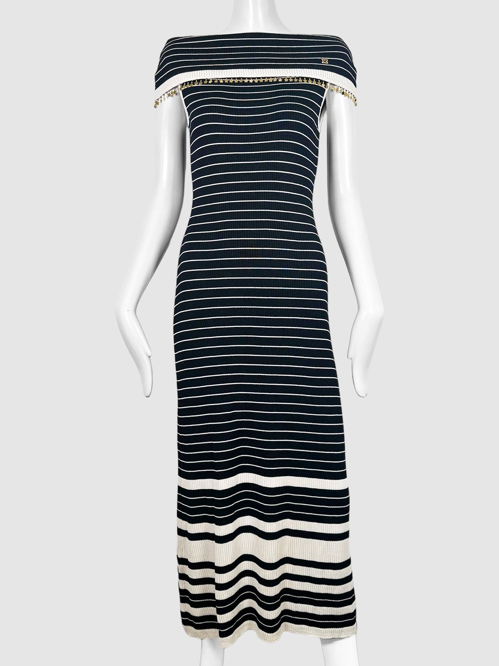 Striped Maxi Dress - Size 38