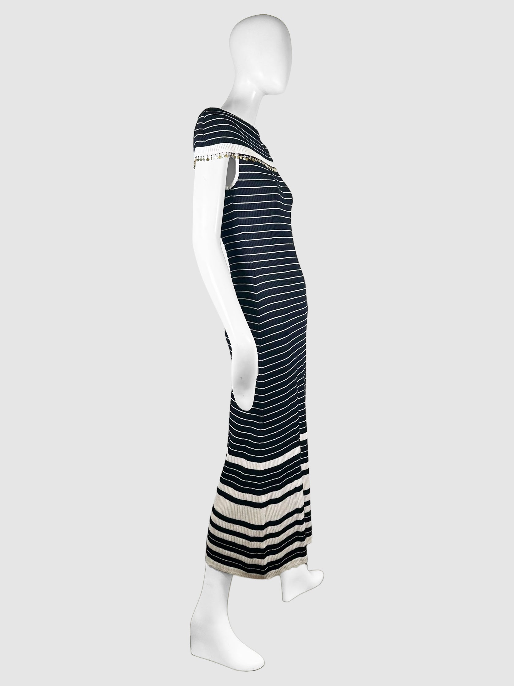 Striped Maxi Dress - Size 38