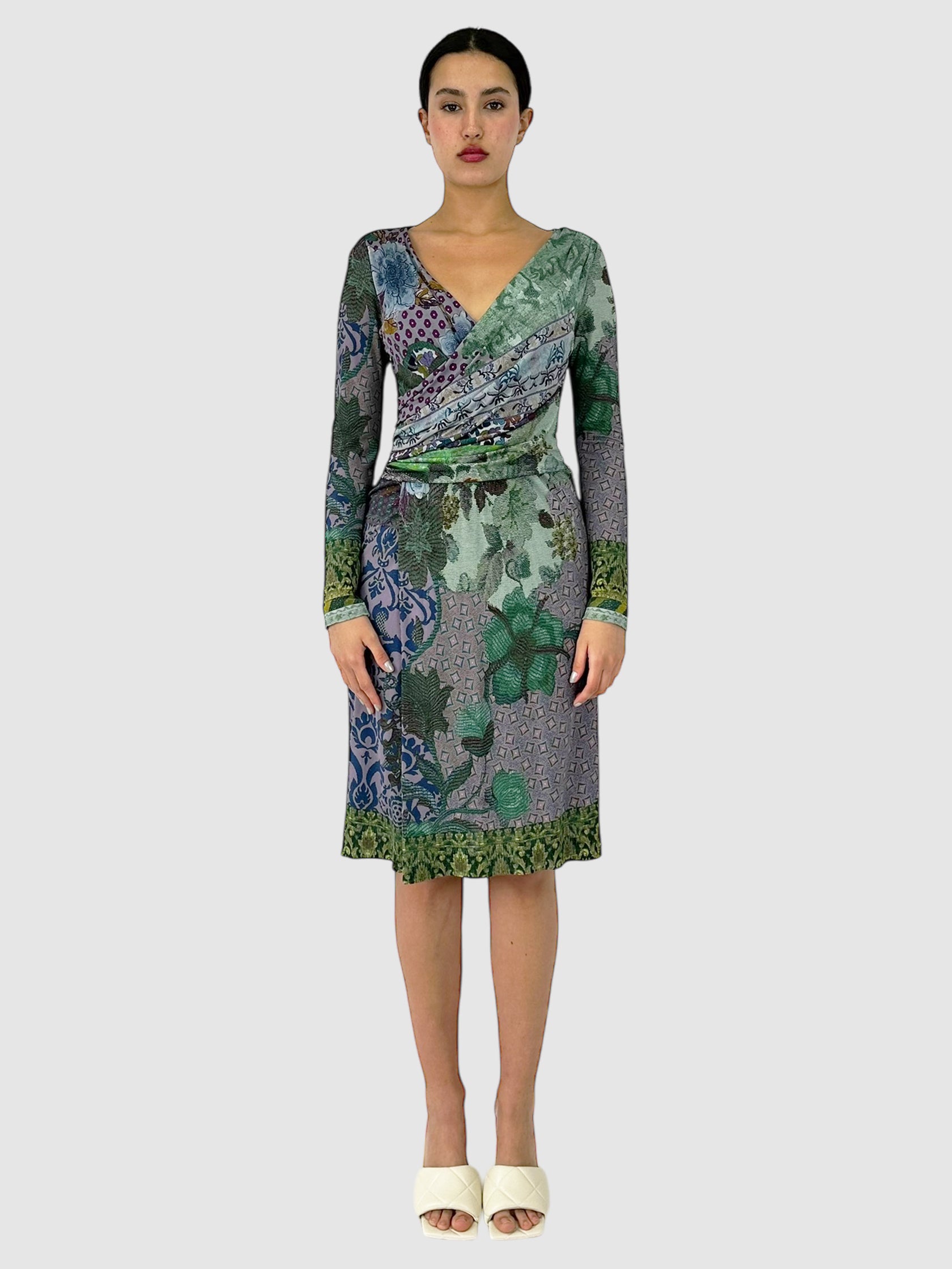 Patterned Midi Dress