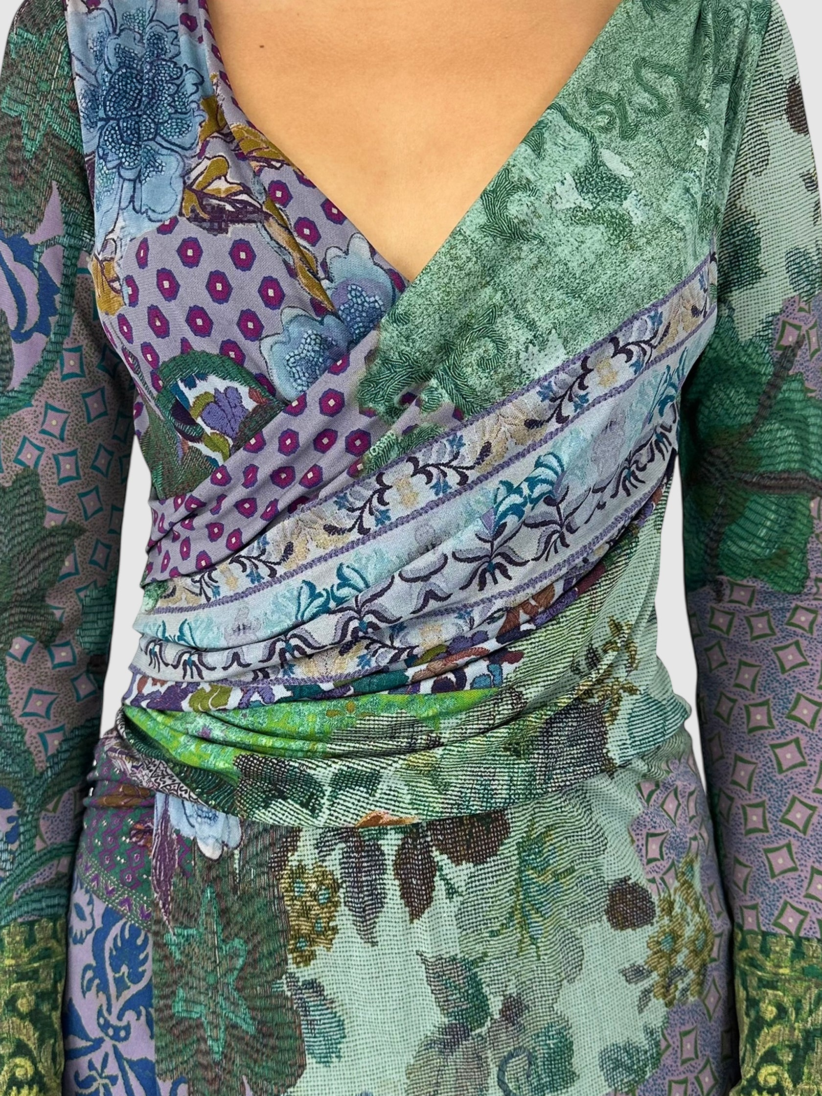 Patterned Midi Dress