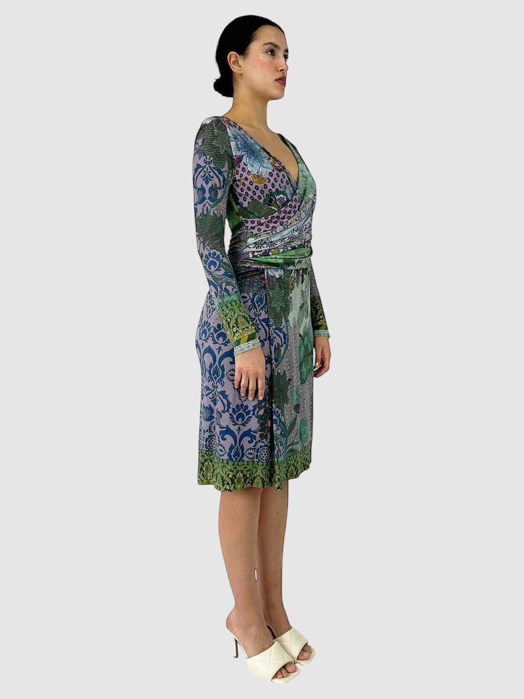 Patterned Midi Dress