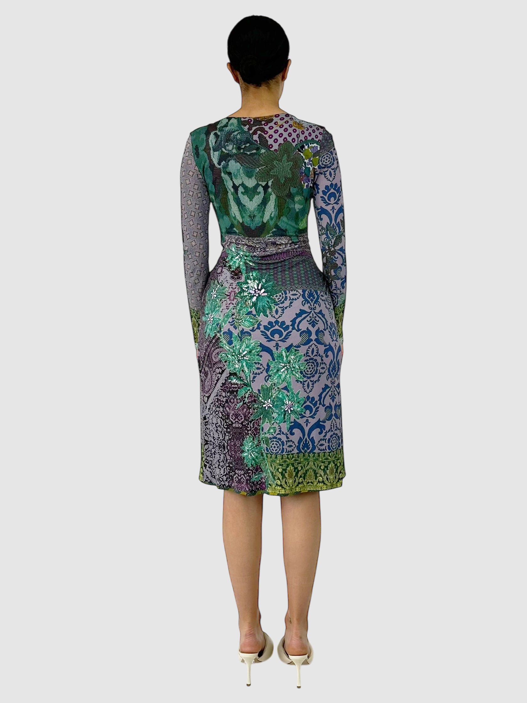 Patterned Midi Dress