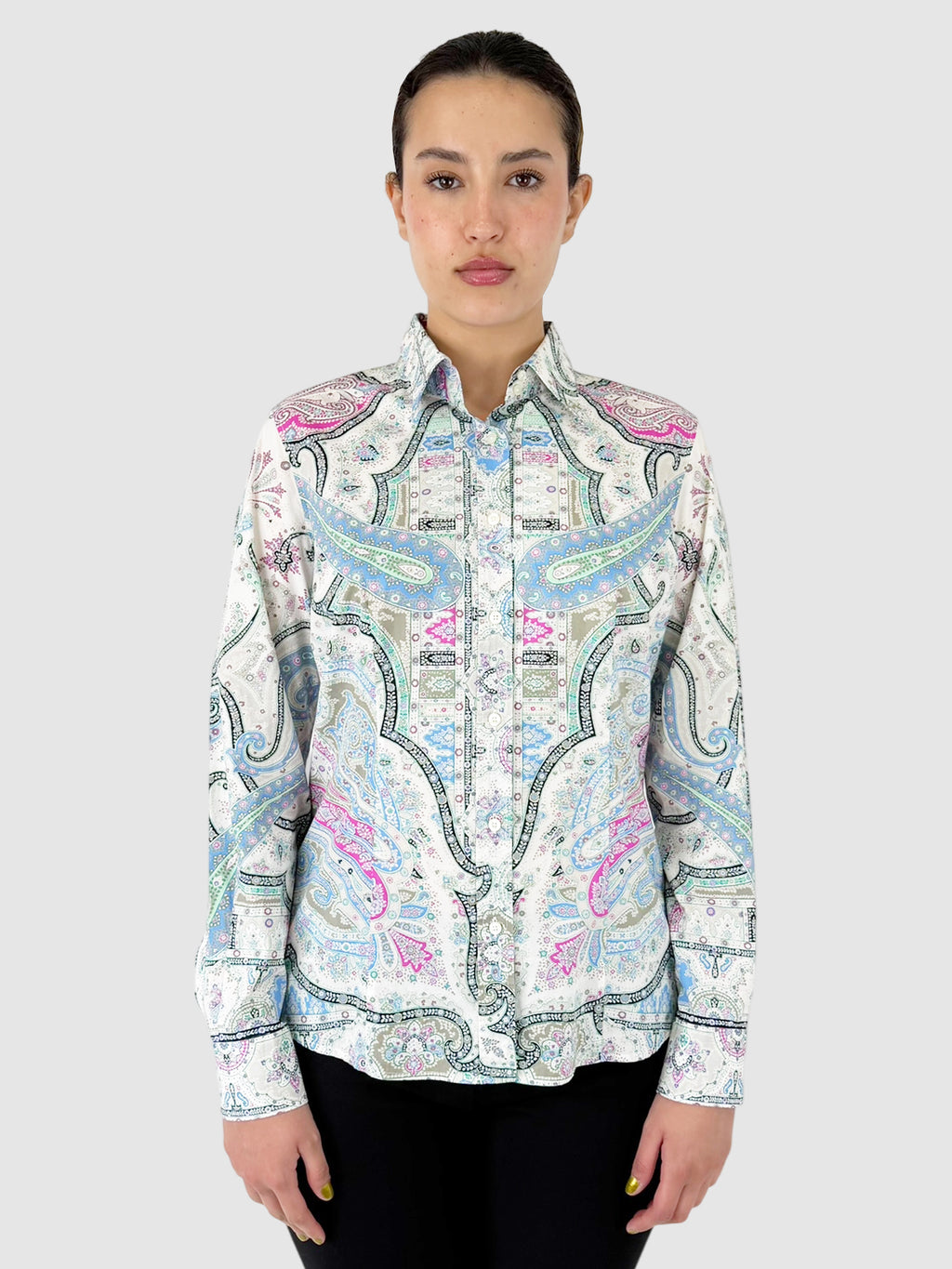 Paisley Button-Up Top