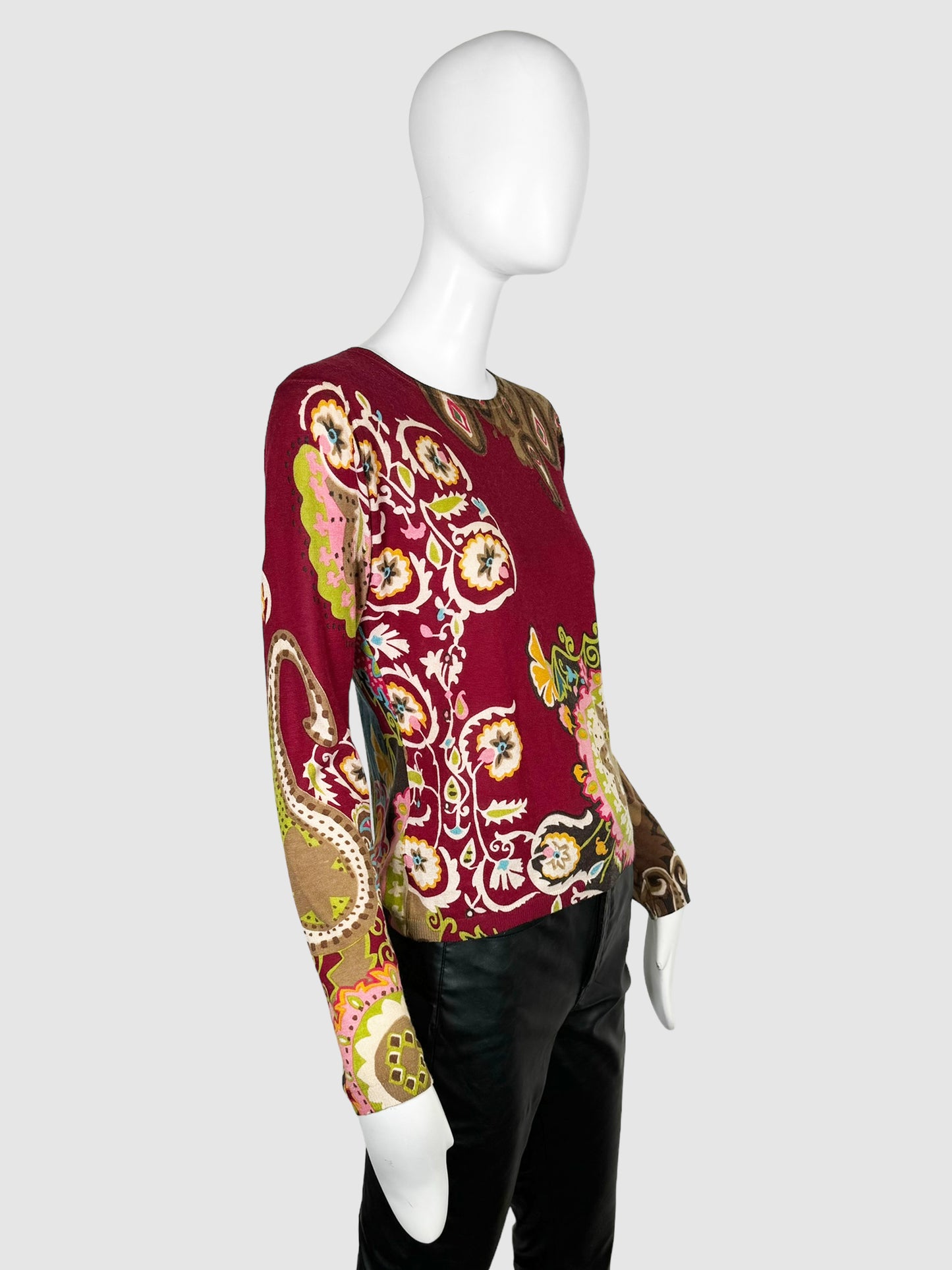Etro Pattern Silk Sweater - Size 44