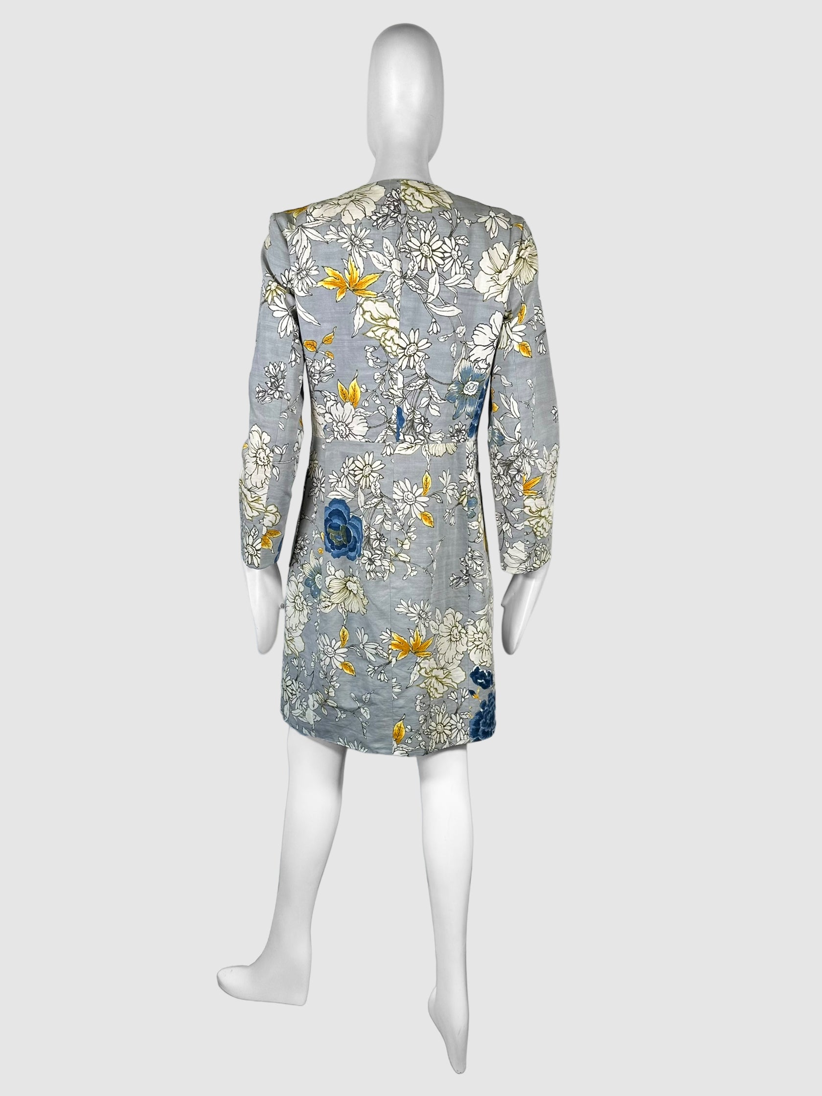 Floral Button Down Coat - Size 44