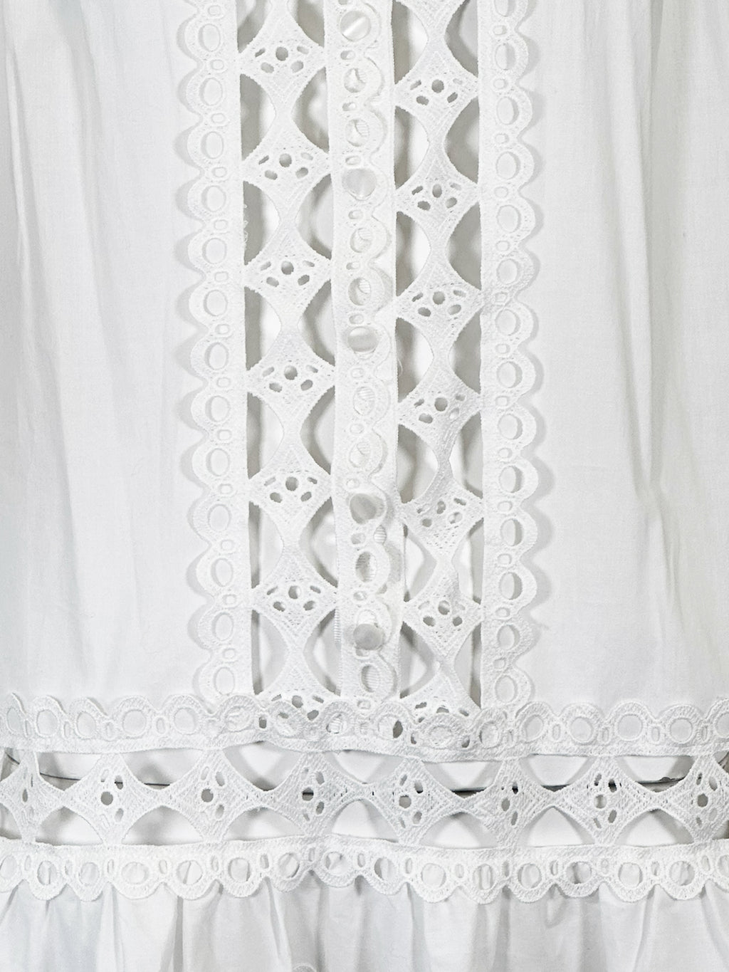 Eyelet Mini Dress - Size S