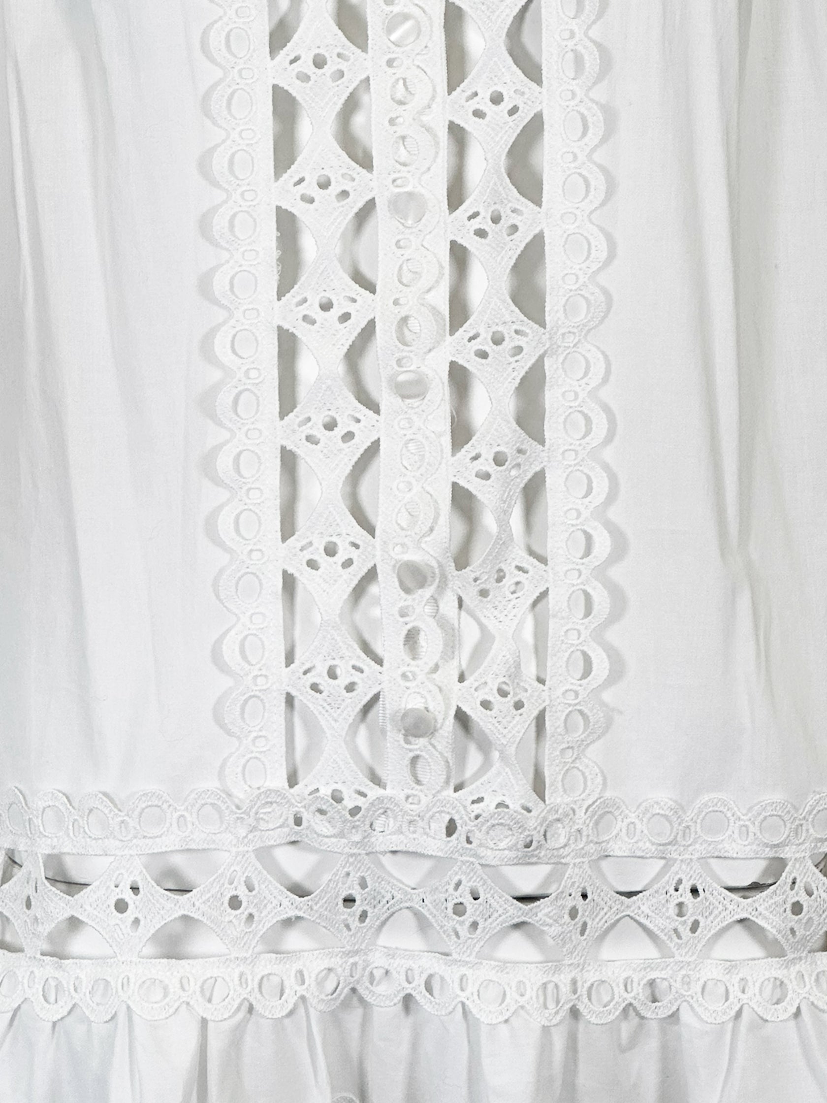 Eyelet Mini Dress - Size S